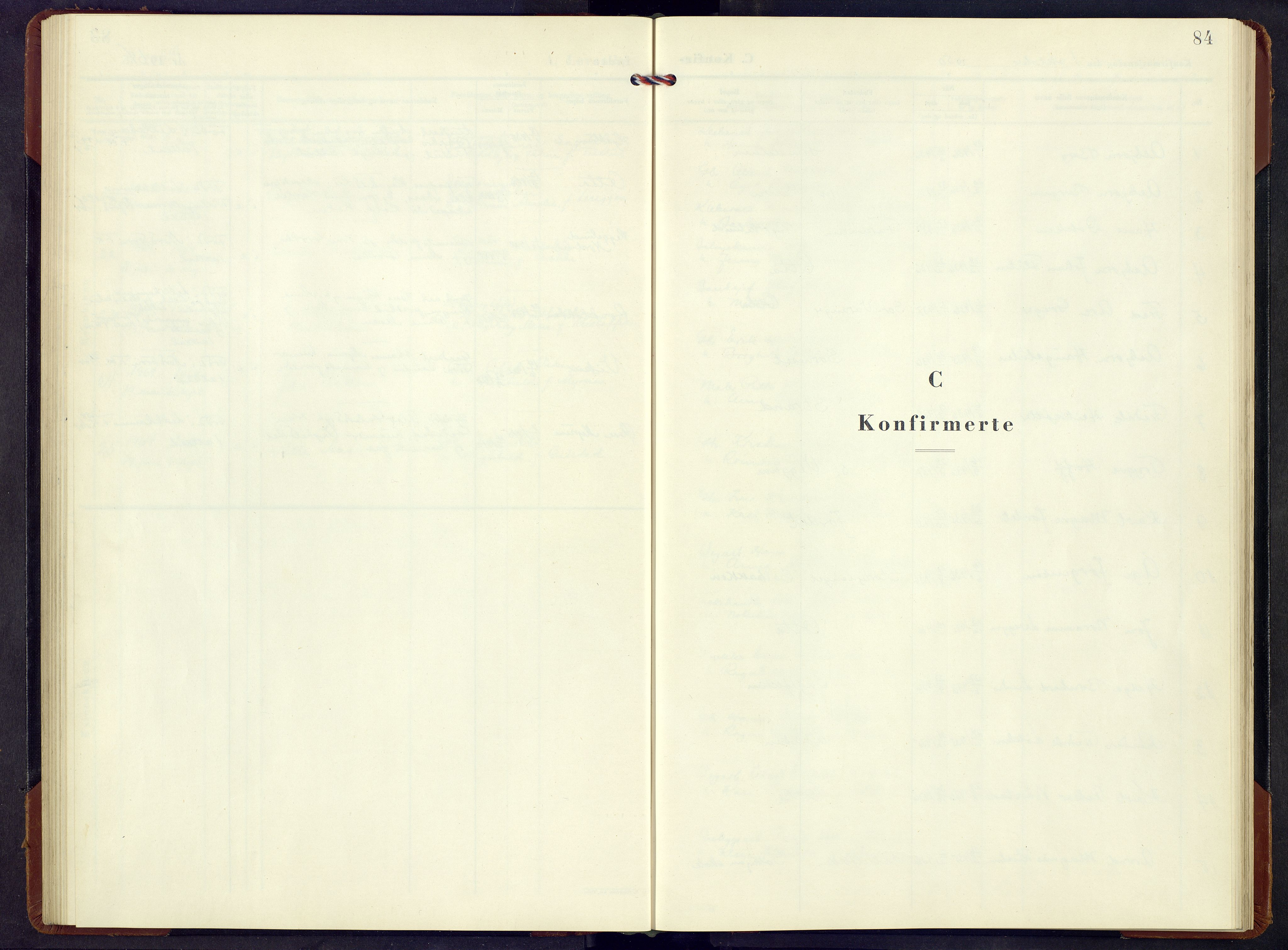 Sel prestekontor, SAH/PREST-074/H/Ha/Hab/L0004: Klokkerbok nr. 4, 1951-1964, s. 84