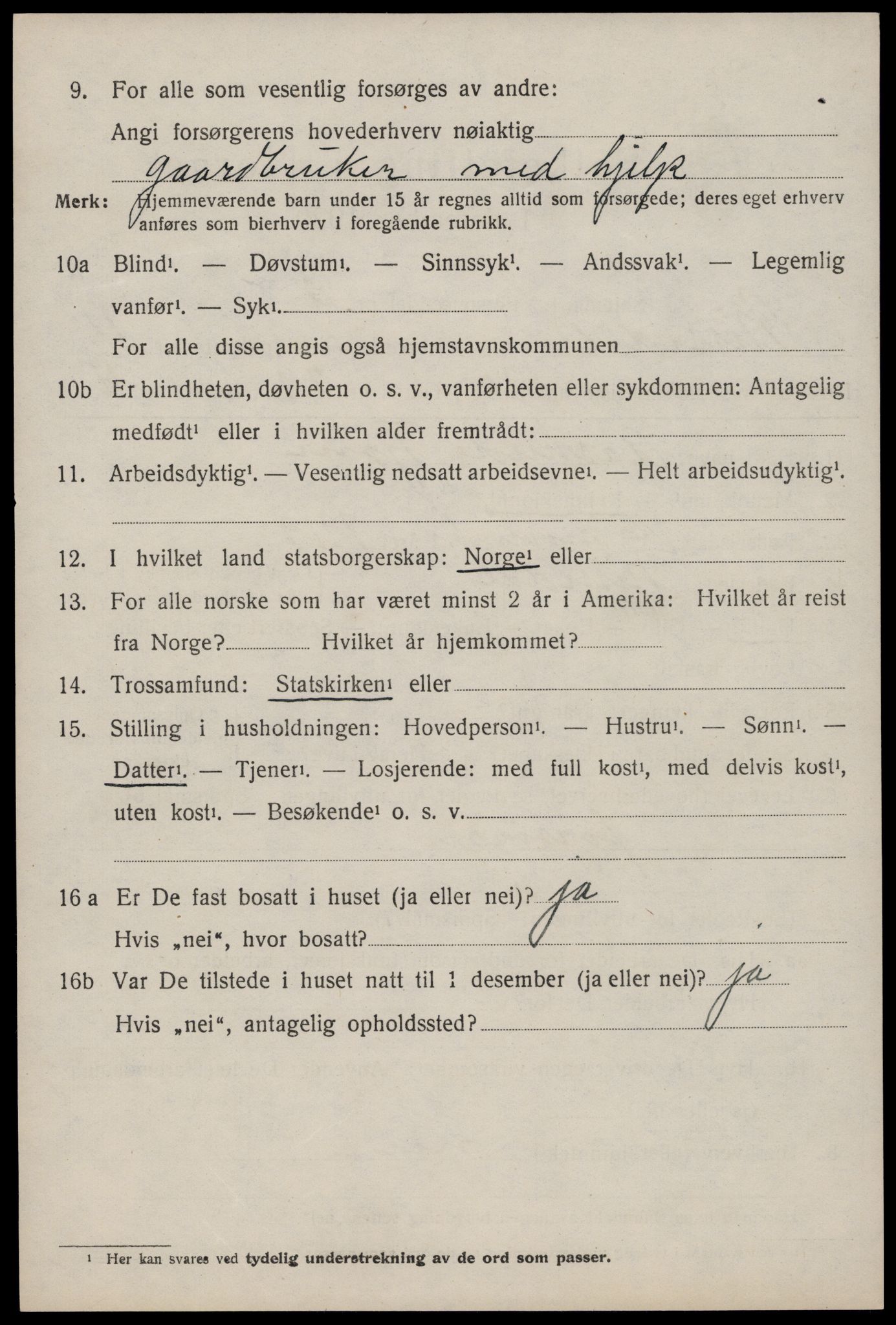 SAKO, Folketelling 1920 for 0830 Nissedal herred, 1920, s. 2016