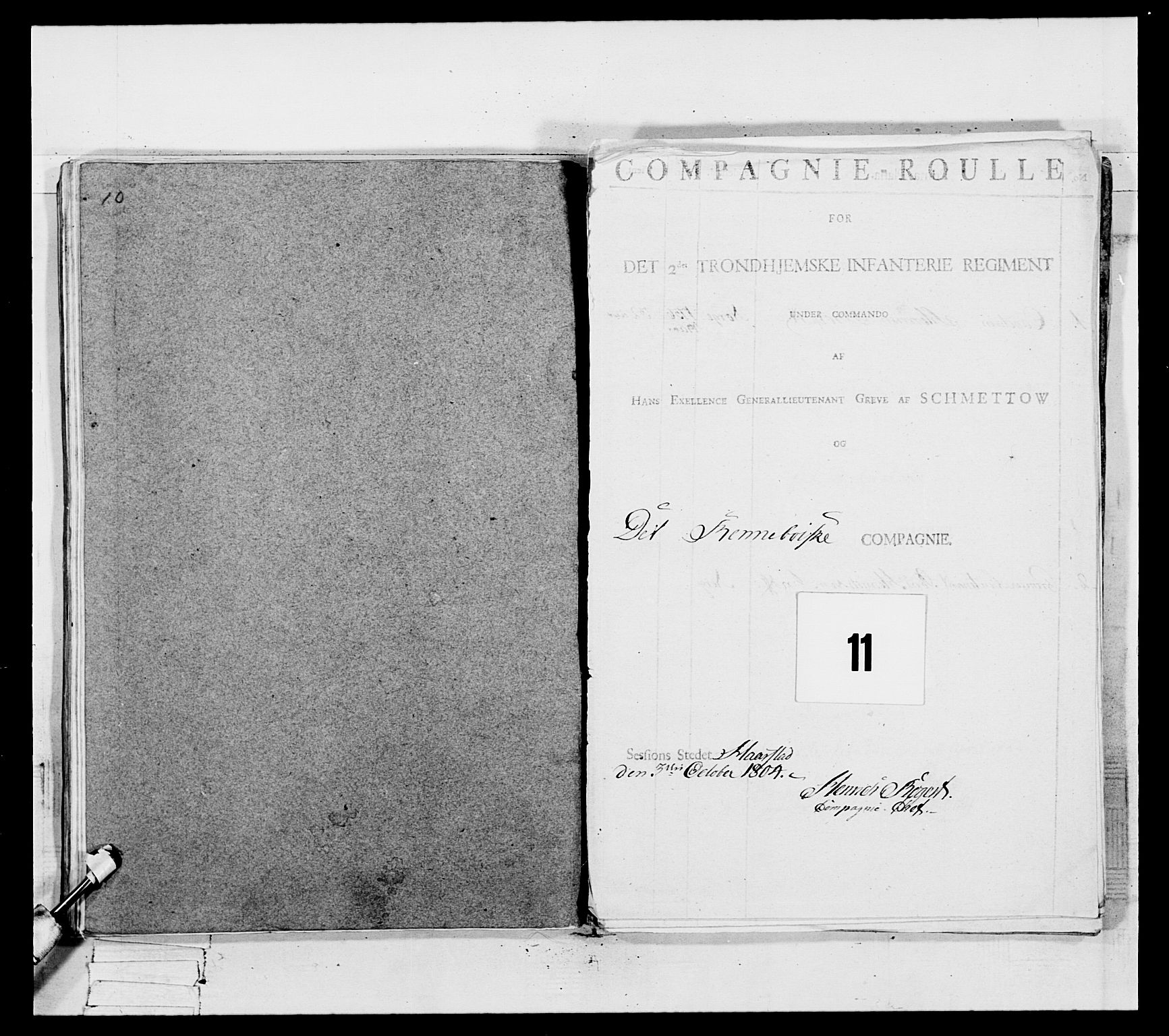 Generalitets- og kommissariatskollegiet, Det kongelige norske kommissariatskollegium, AV/RA-EA-5420/E/Eh/L0082: 2. Trondheimske nasjonale infanteriregiment, 1804, s. 427