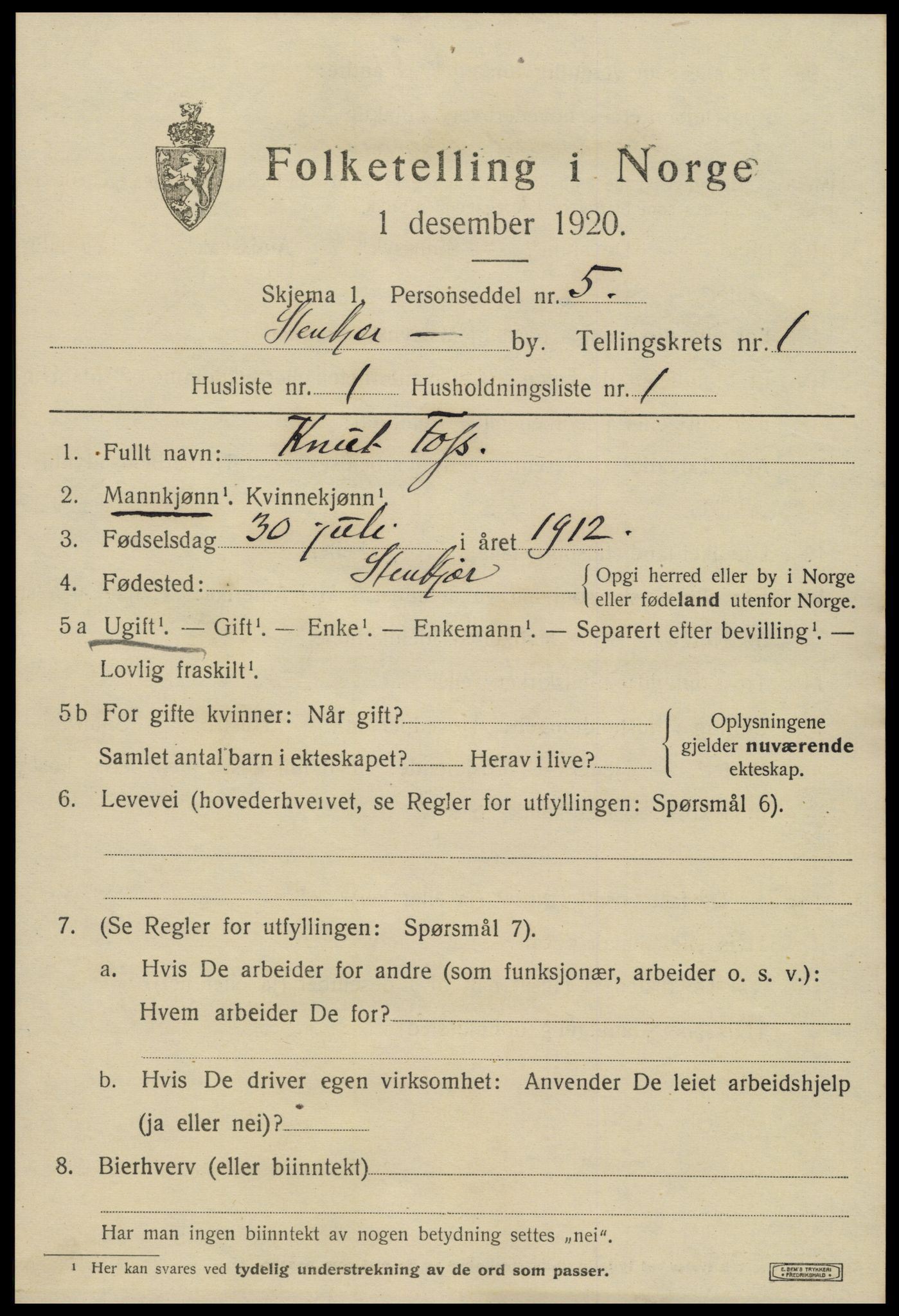 SAT, Folketelling 1920 for 1702 Steinkjer ladested, 1920, s. 2356