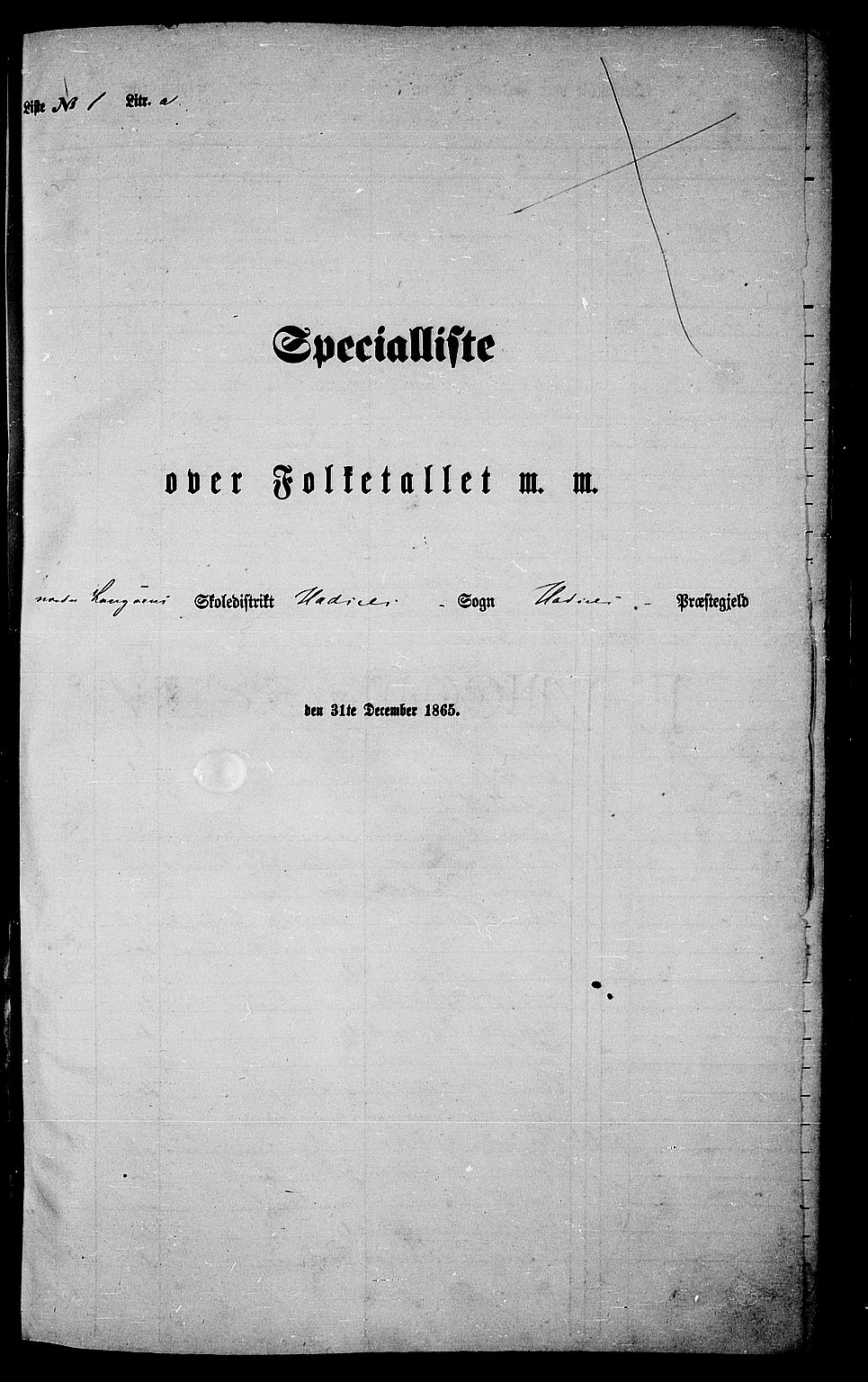 RA, Folketelling 1865 for 1866P Hadsel prestegjeld, 1865, s. 10