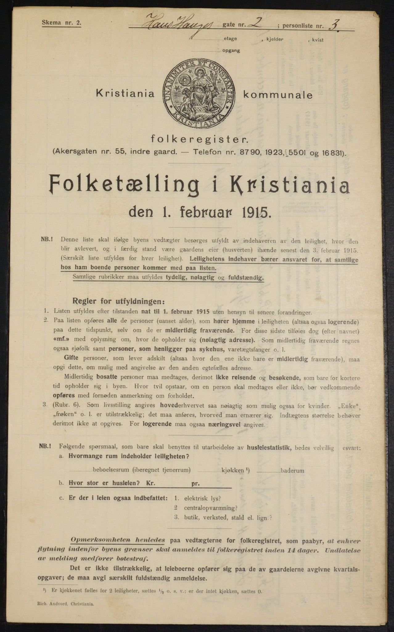 OBA, Kommunal folketelling 1.2.1915 for Kristiania, 1915, s. 34340