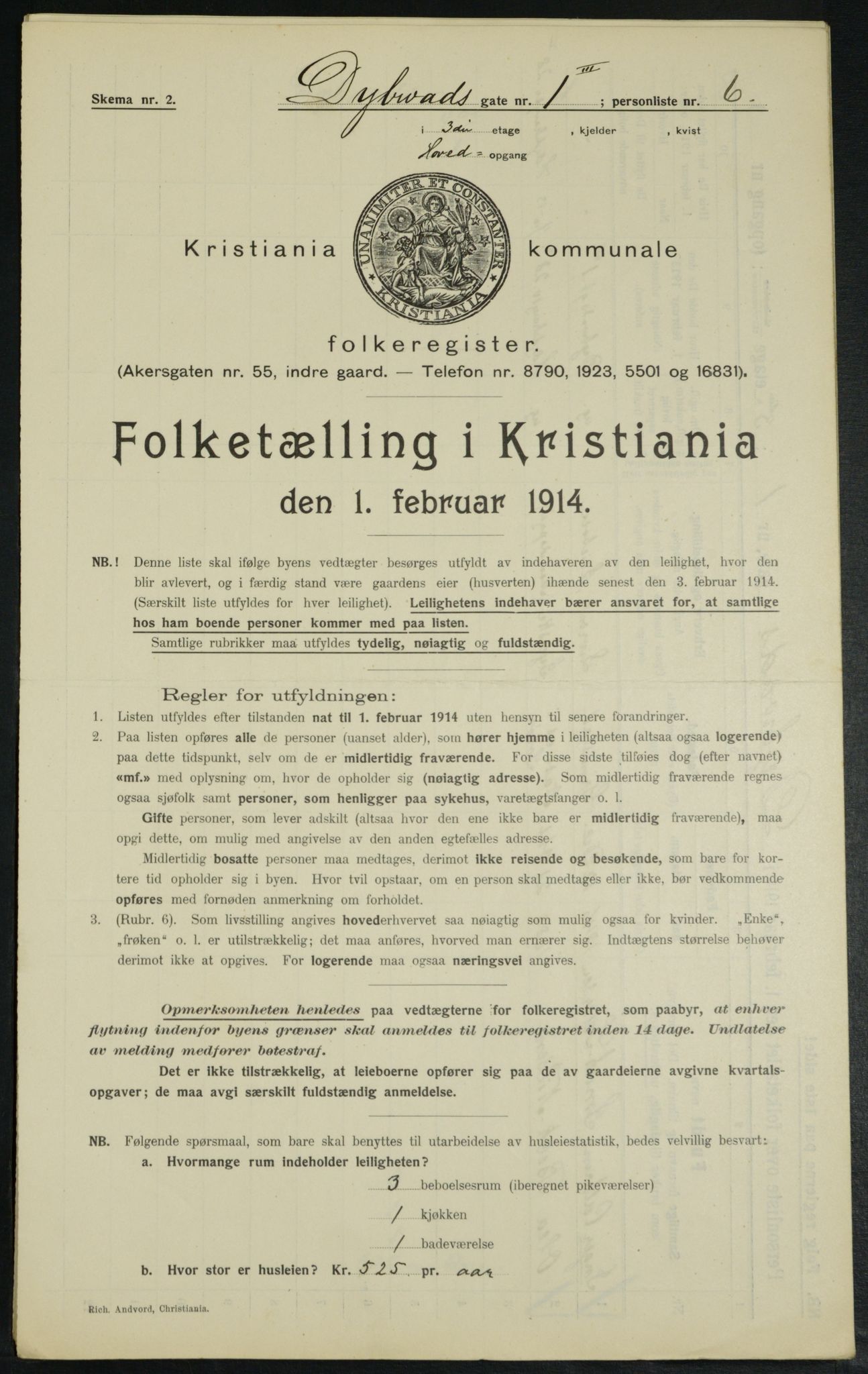 OBA, Kommunal folketelling 1.2.1914 for Kristiania, 1914, s. 17634