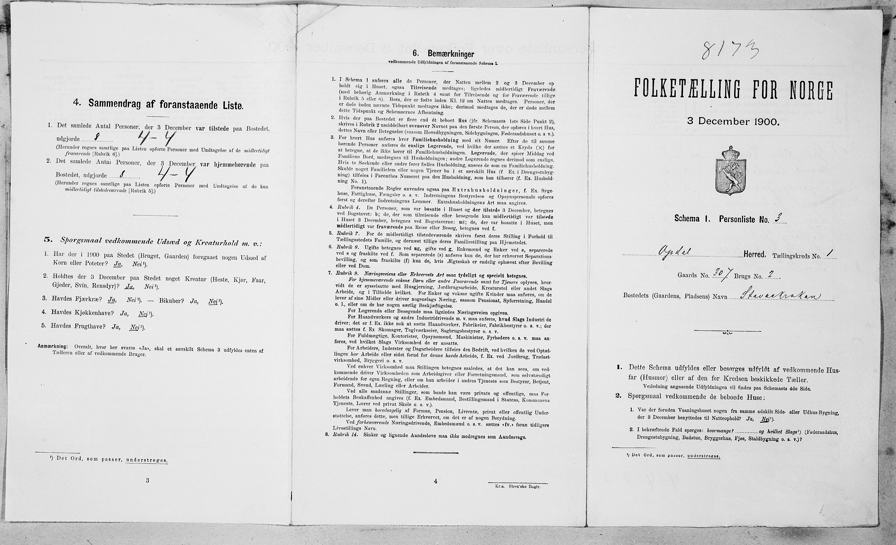 SAT, Folketelling 1900 for 1634 Oppdal herred, 1900, s. 108
