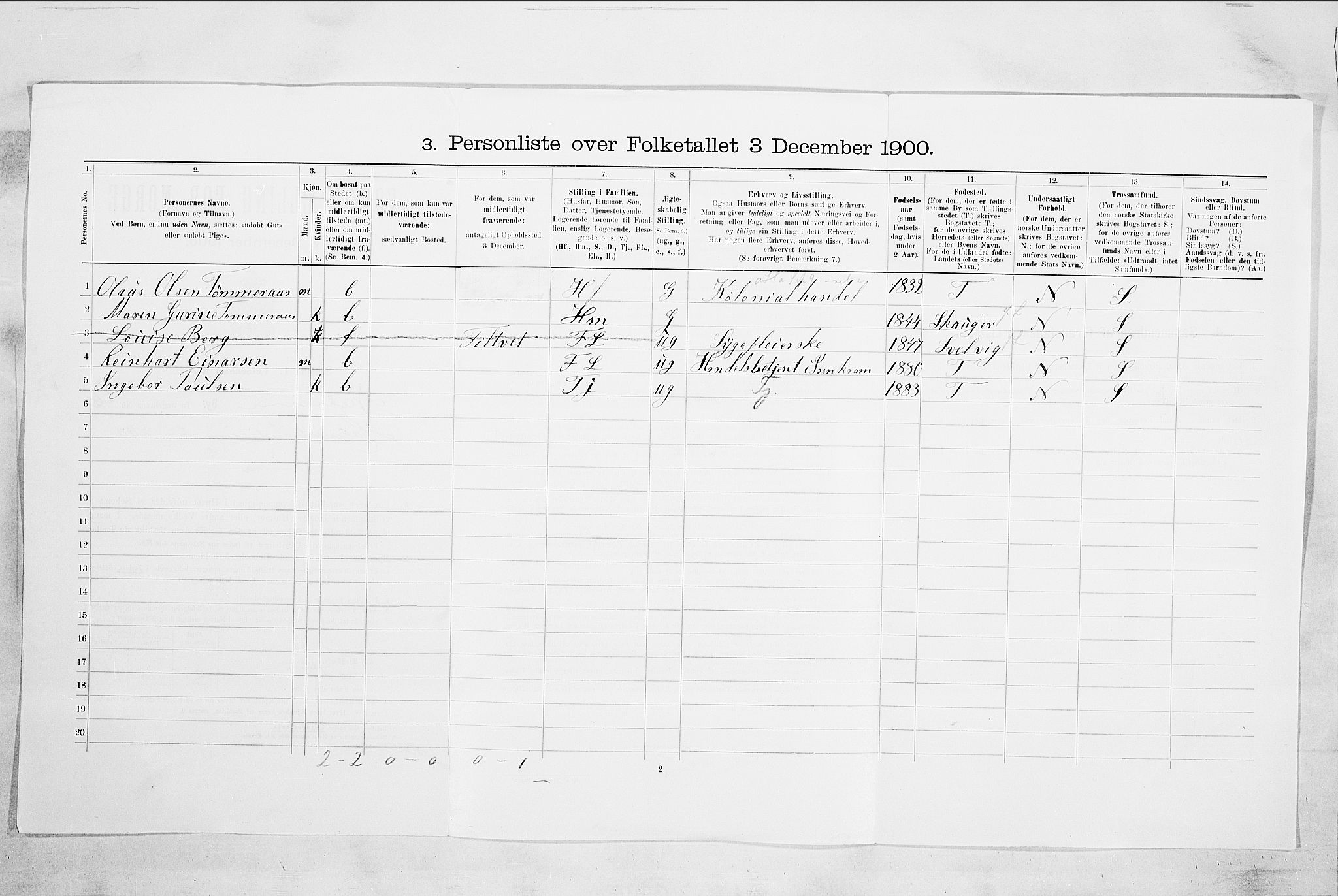 RA, Folketelling 1900 for 0602 Drammen kjøpstad, 1900, s. 11483