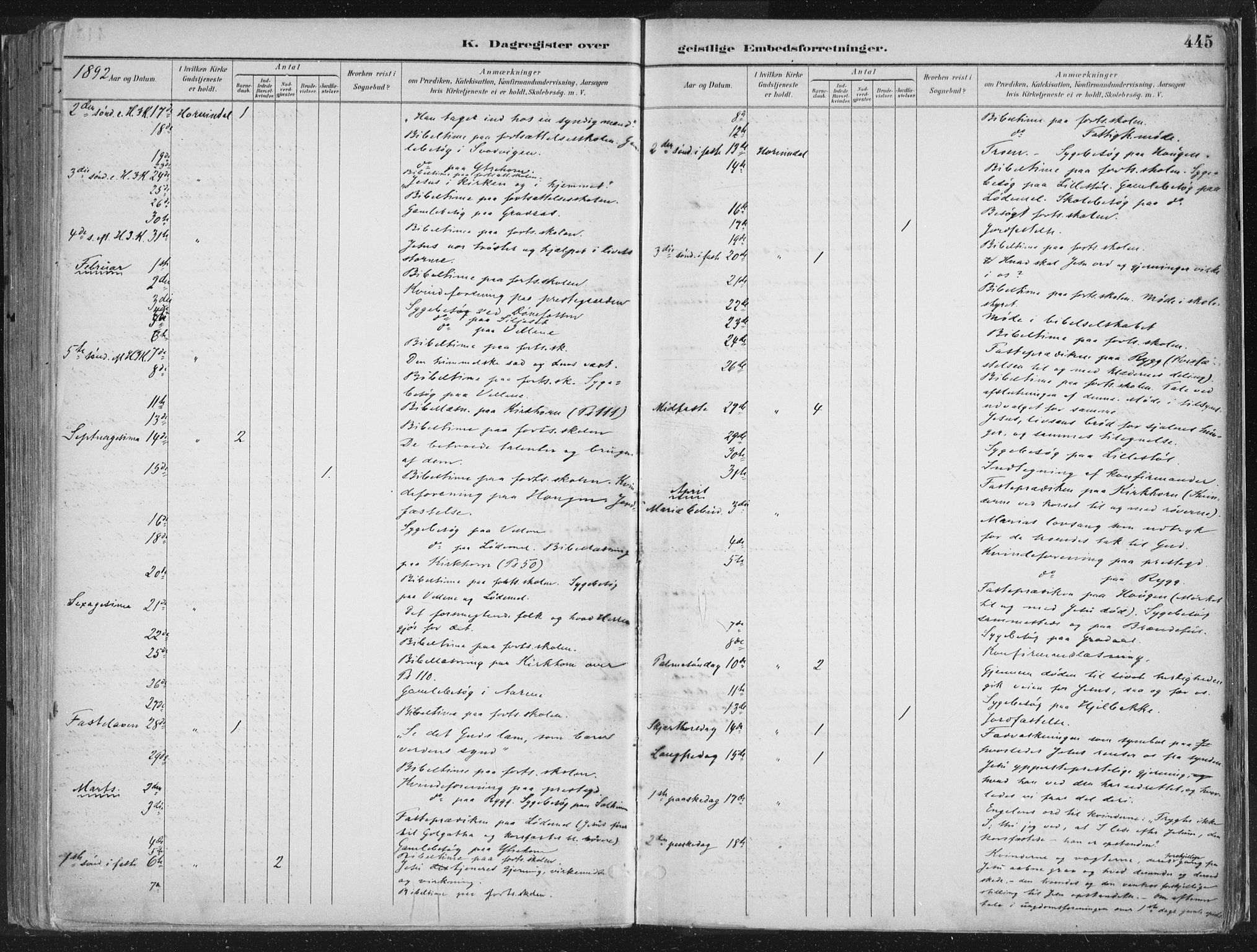 Hornindal sokneprestembete, AV/SAB-A-82401/H/Haa/Haaa/L0003/0002: Ministerialbok nr. A 3B, 1885-1917, s. 445