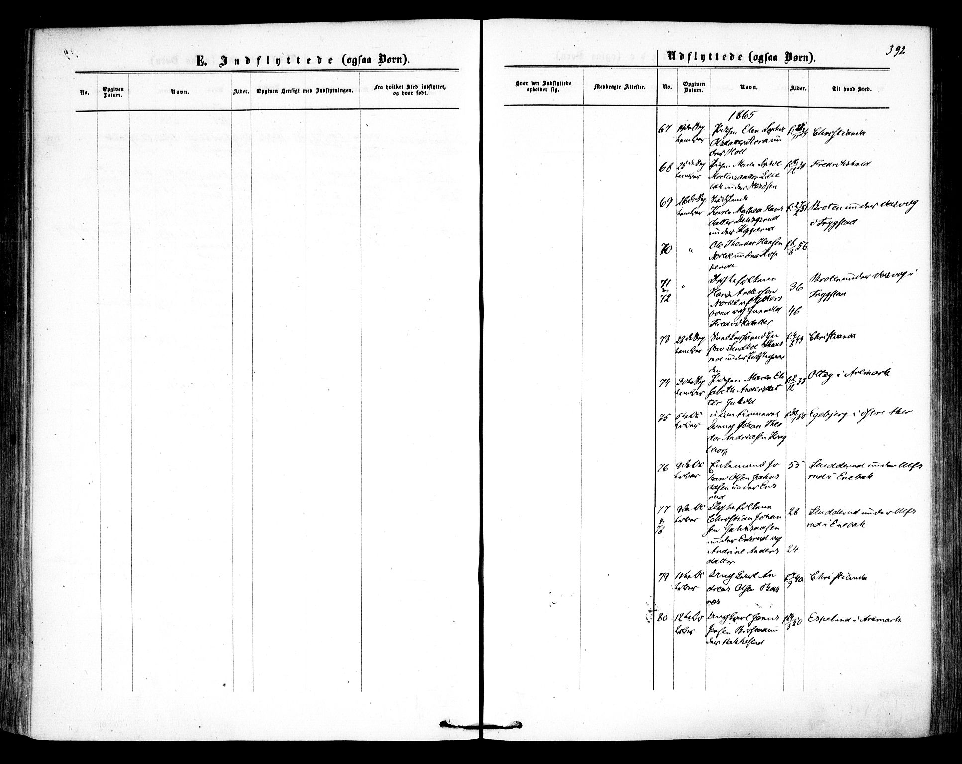 Høland prestekontor Kirkebøker, AV/SAO-A-10346a/F/Fa/L0011: Ministerialbok nr. I 11, 1862-1869, s. 392