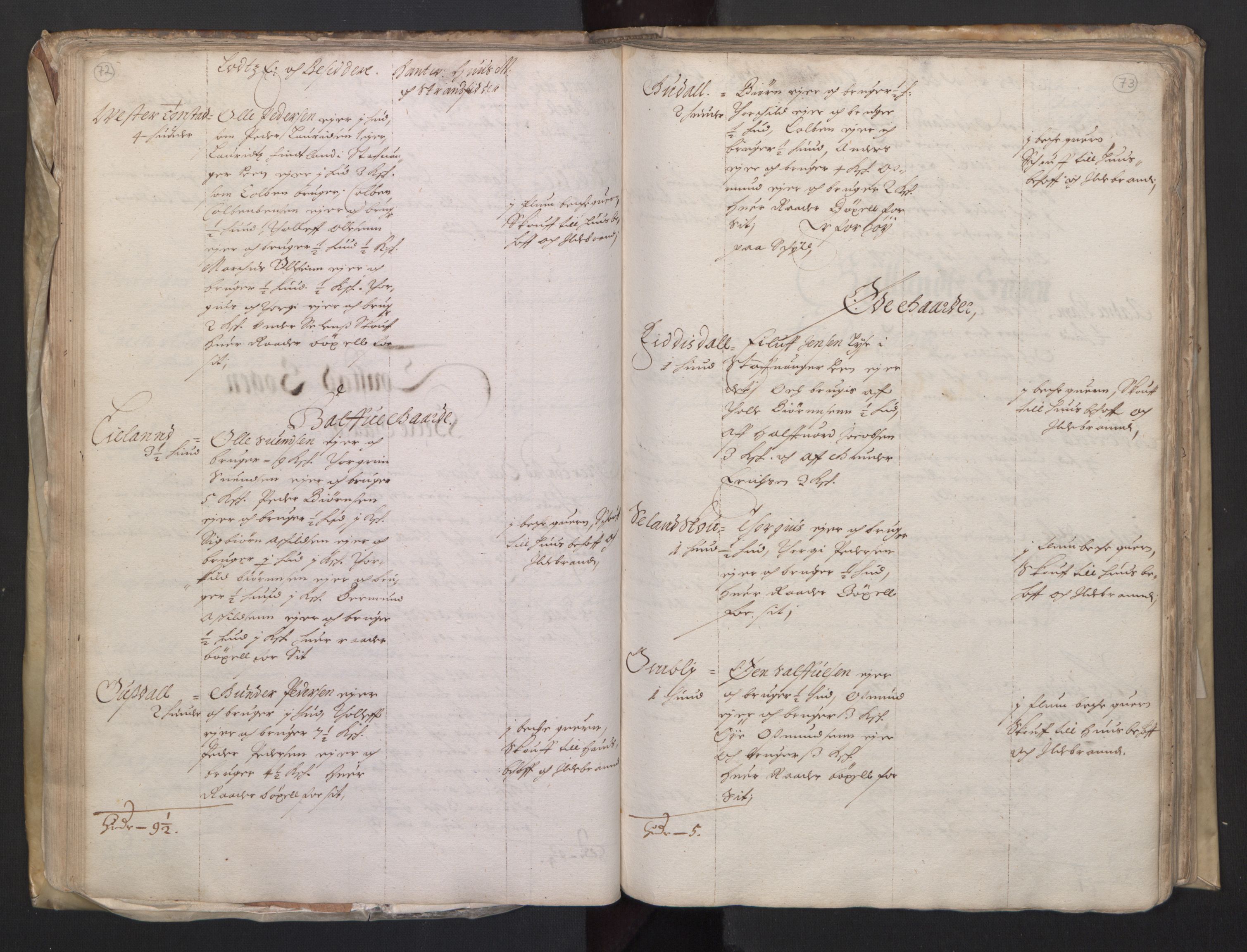 Rentekammeret inntil 1814, Realistisk ordnet avdeling, AV/RA-EA-4070/L/L0020/0004: Agder lagdømme: / Alminnelig jordebok. Lista len, 1661, s. 72-73