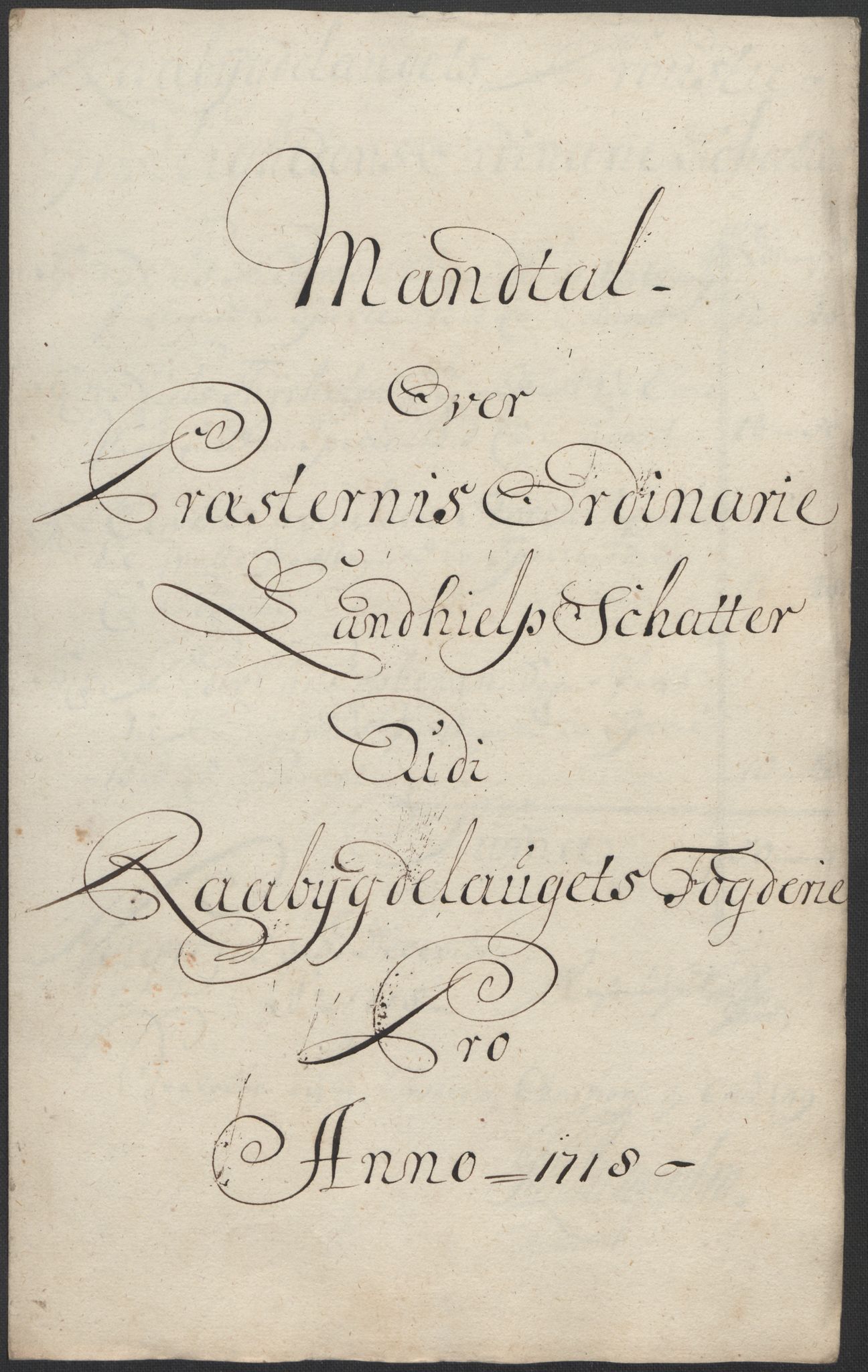 Rentekammeret inntil 1814, Reviderte regnskaper, Fogderegnskap, RA/EA-4092/R40/L2453: Fogderegnskap Råbyggelag, 1718-1719, s. 20