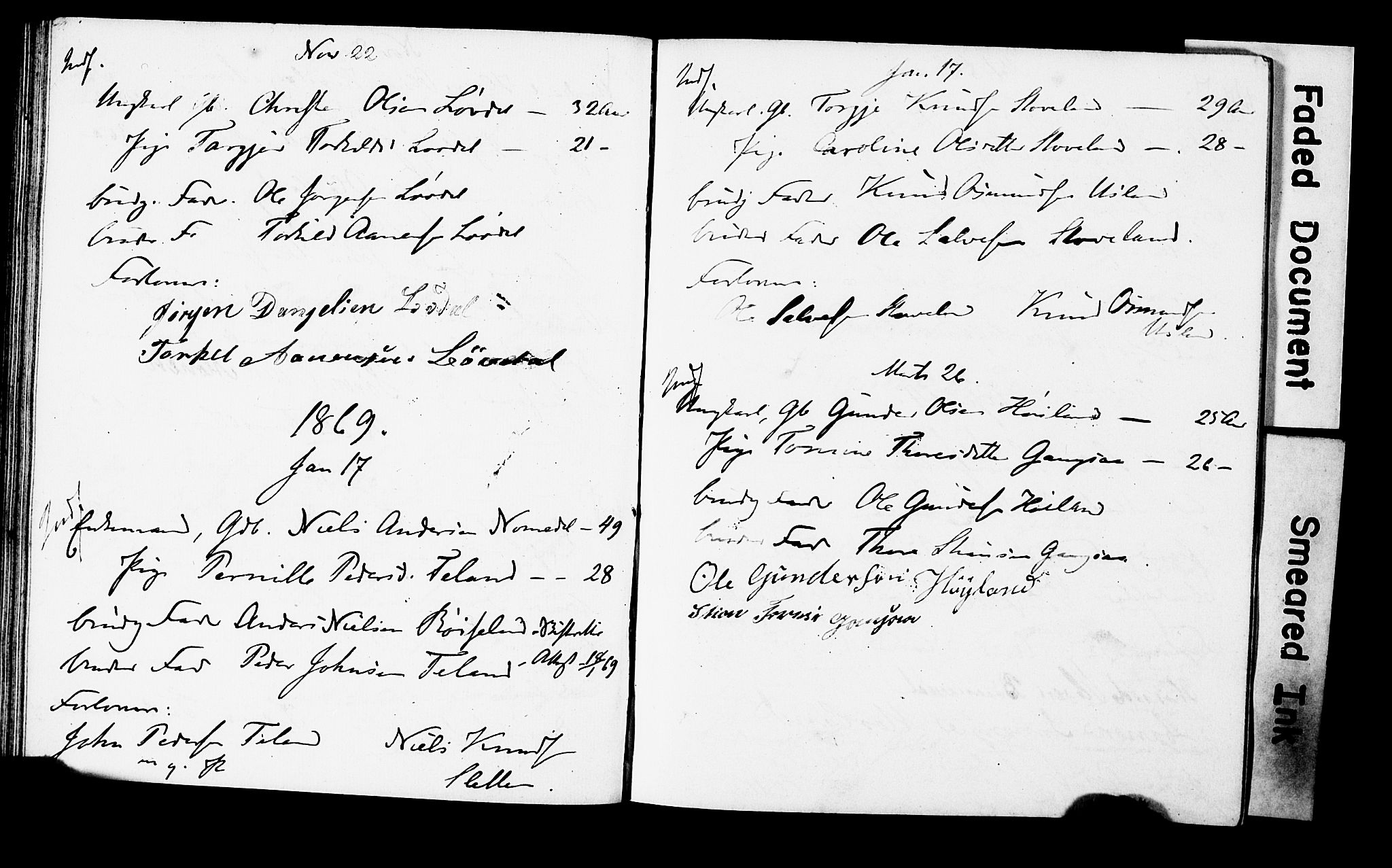 Holum sokneprestkontor, AV/SAK-1111-0022/F/Fe/L0002: Lysningsprotokoll nr. II 5 2, 1858-1875, s. 55