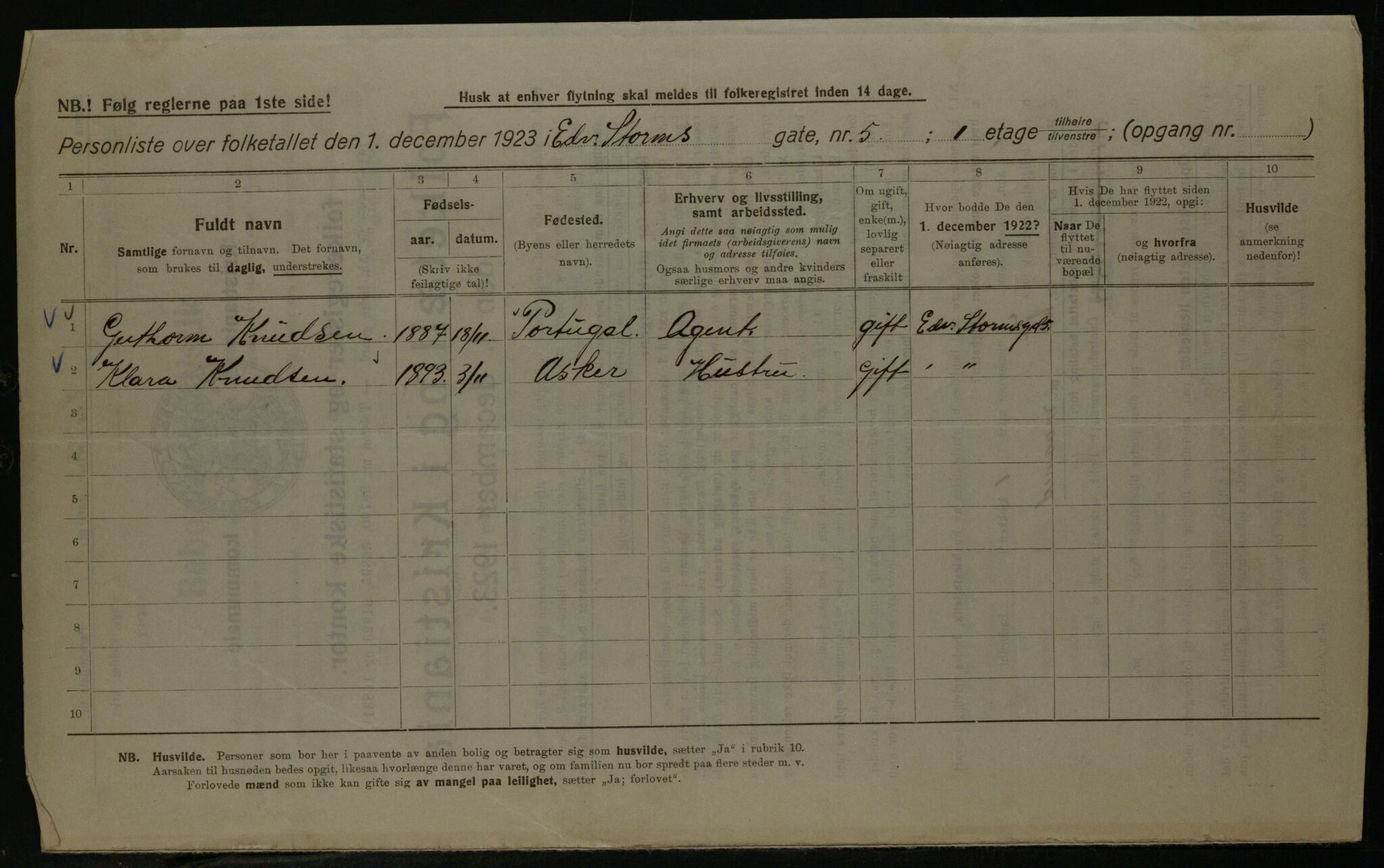 OBA, Kommunal folketelling 1.12.1923 for Kristiania, 1923, s. 20943