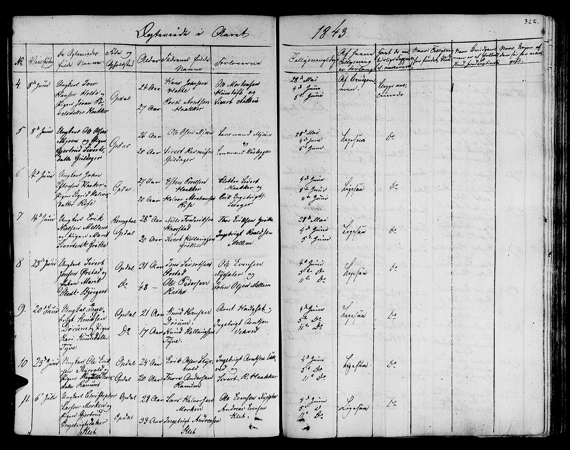 Ministerialprotokoller, klokkerbøker og fødselsregistre - Sør-Trøndelag, SAT/A-1456/678/L0897: Ministerialbok nr. 678A06-07, 1821-1847, s. 322
