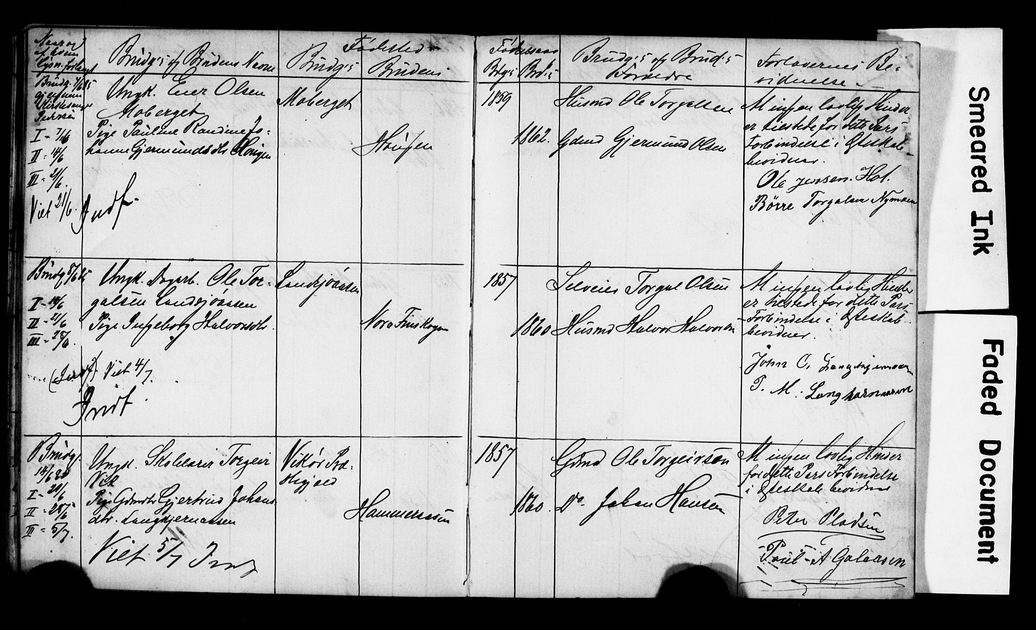 Trysil prestekontor, AV/SAH-PREST-046/I/Ie: Lysningsprotokoll nr. 1, 1882-1899