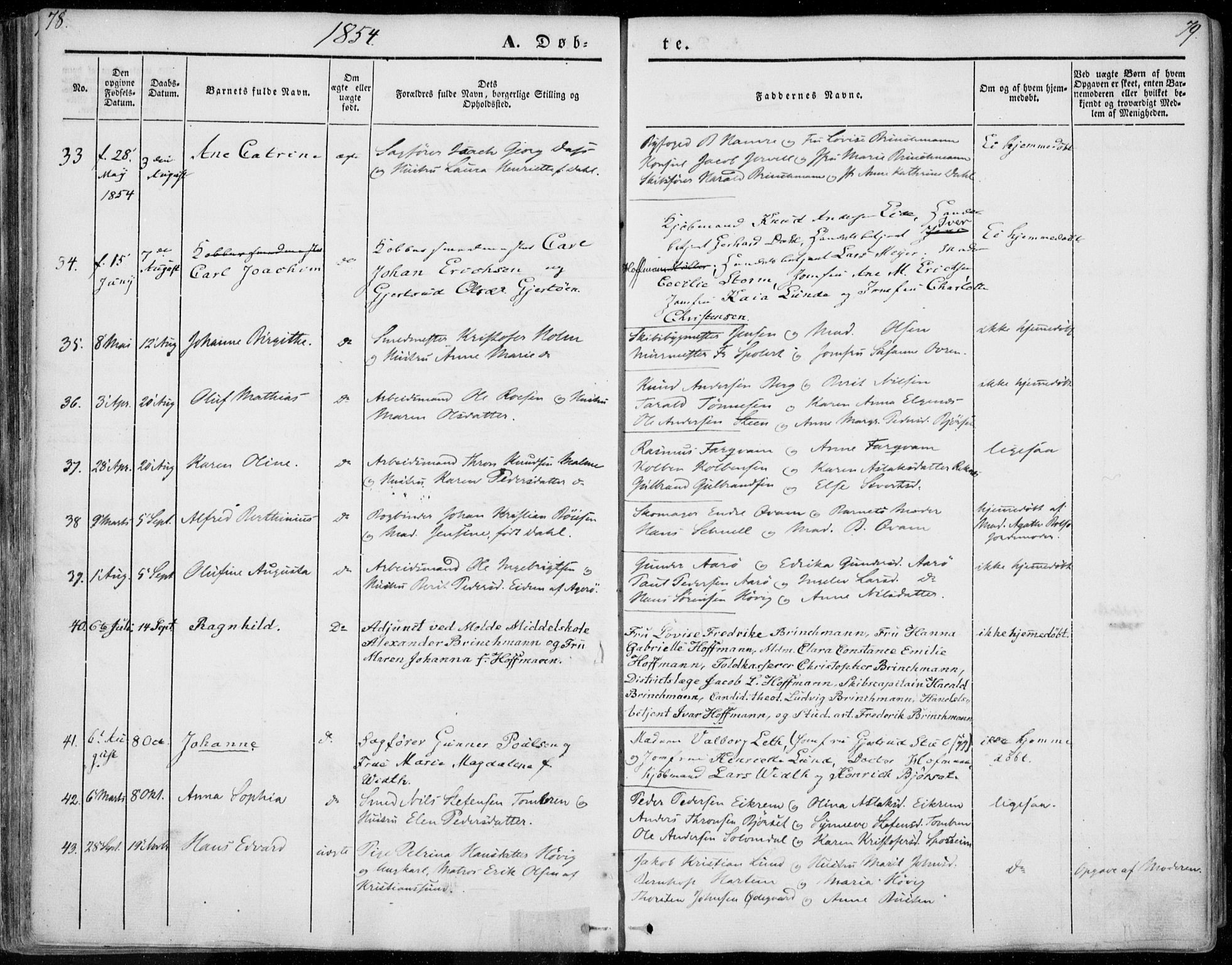 Ministerialprotokoller, klokkerbøker og fødselsregistre - Møre og Romsdal, AV/SAT-A-1454/558/L0689: Ministerialbok nr. 558A03, 1843-1872, s. 78-79