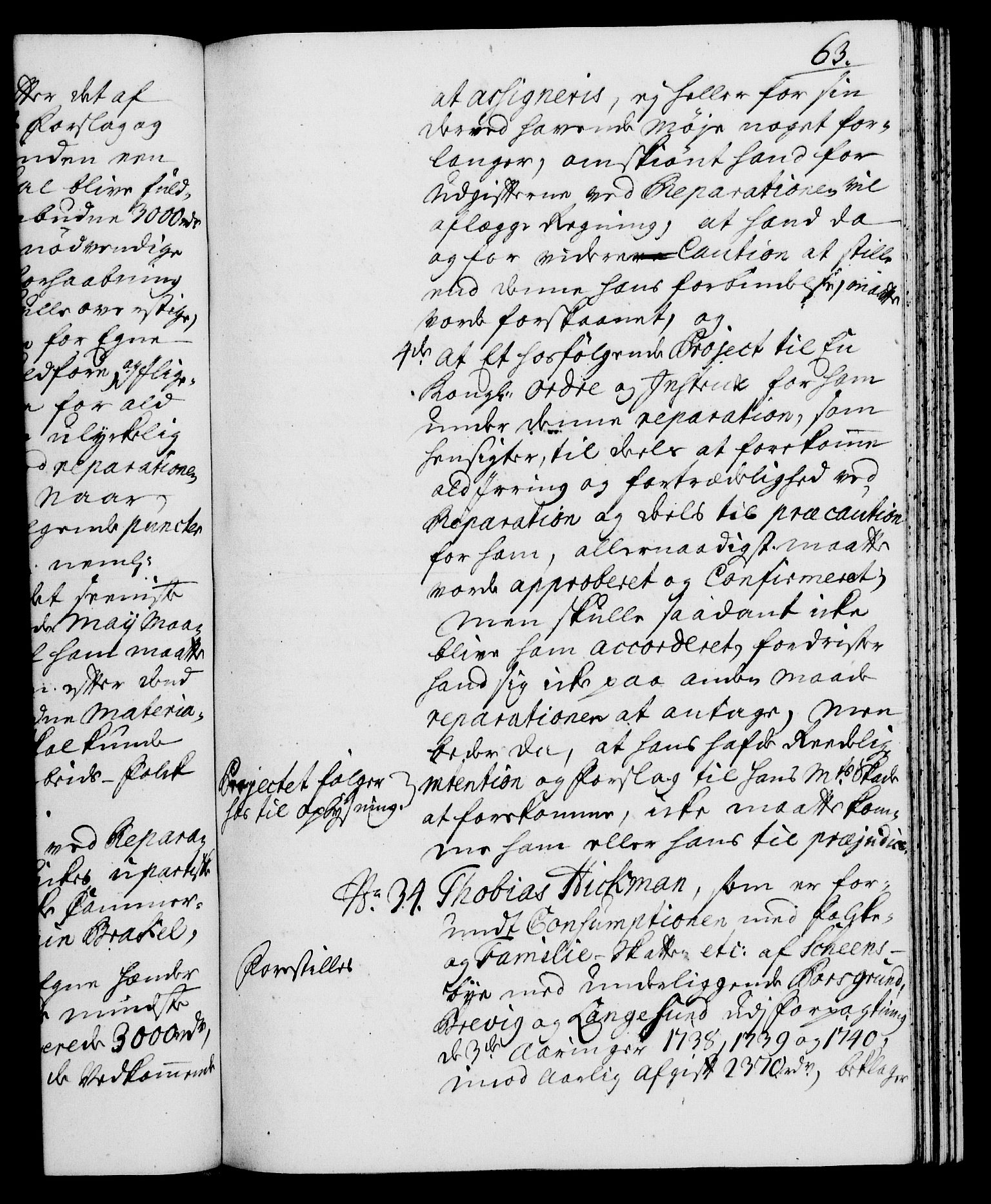 Rentekammeret, Kammerkanselliet, RA/EA-3111/G/Gh/Gha/L0021: Norsk ekstraktmemorialprotokoll (merket RK 53.66), 1739, s. 63