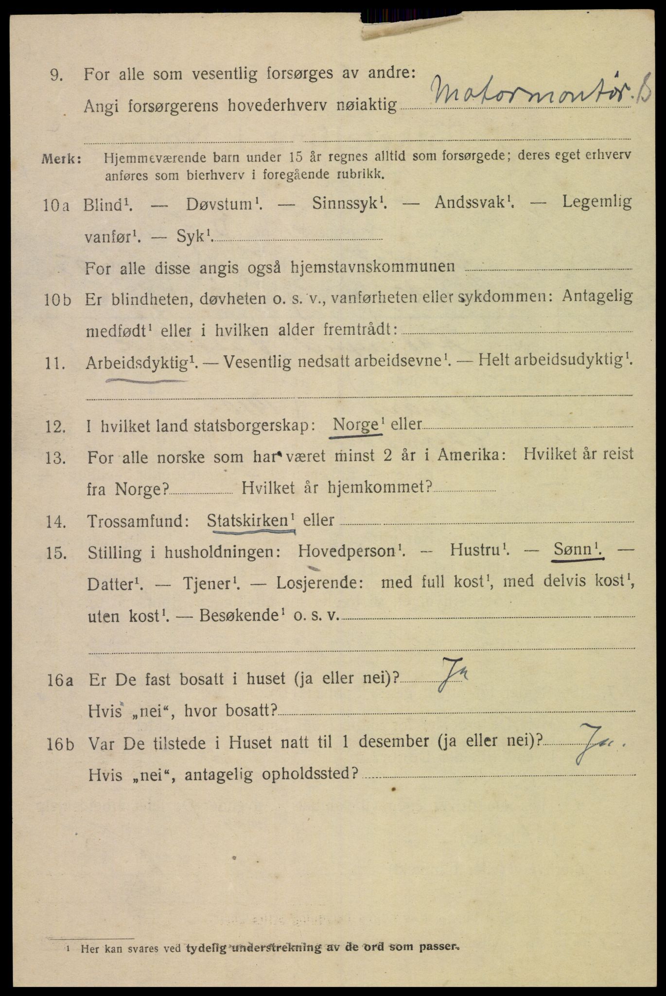 SAK, Folketelling 1920 for 1002 Mandal ladested, 1920, s. 8240