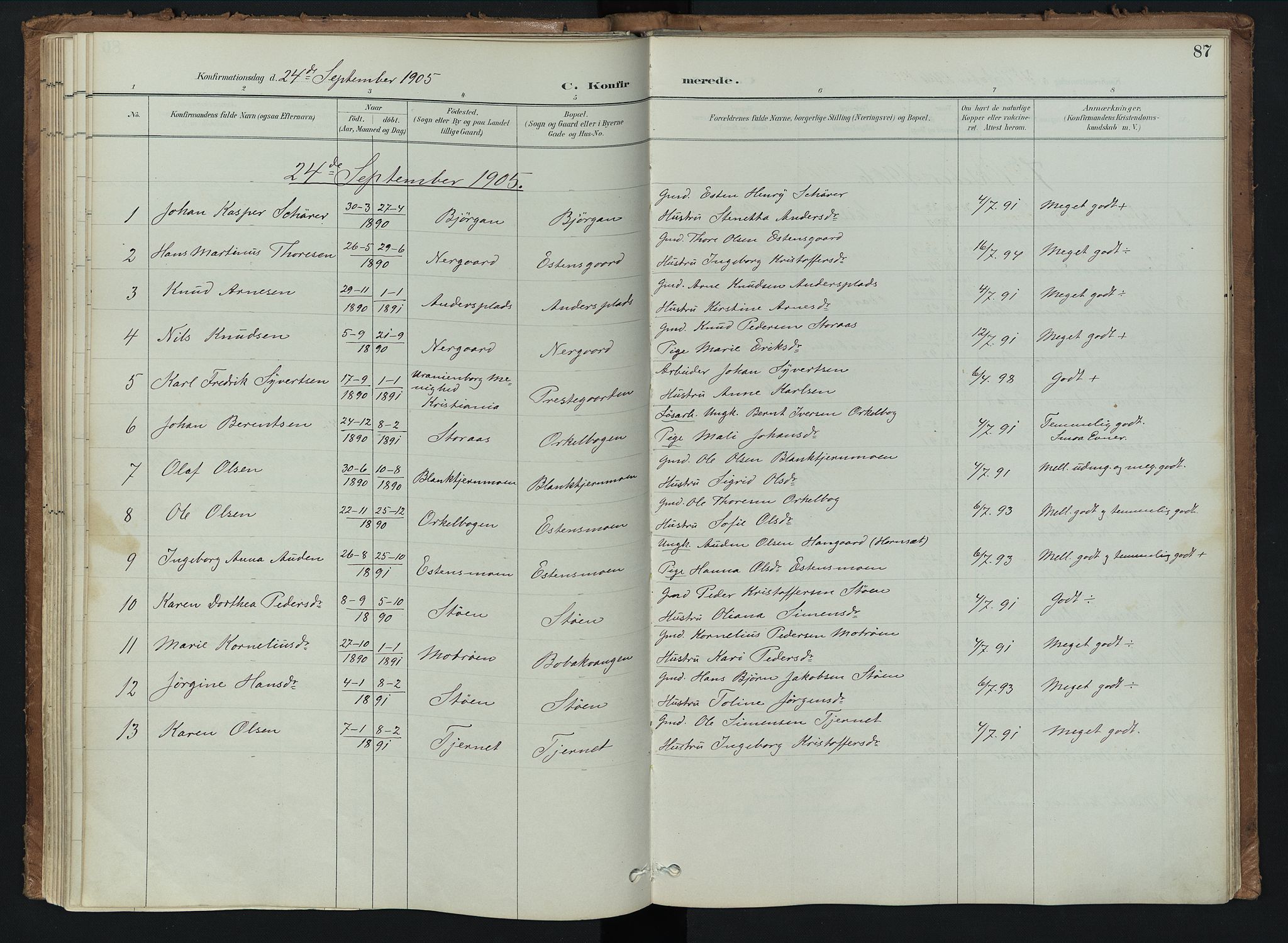 Kvikne prestekontor, AV/SAH-PREST-064/H/Ha/Haa/L0008: Ministerialbok nr. 8, 1887-1911, s. 87
