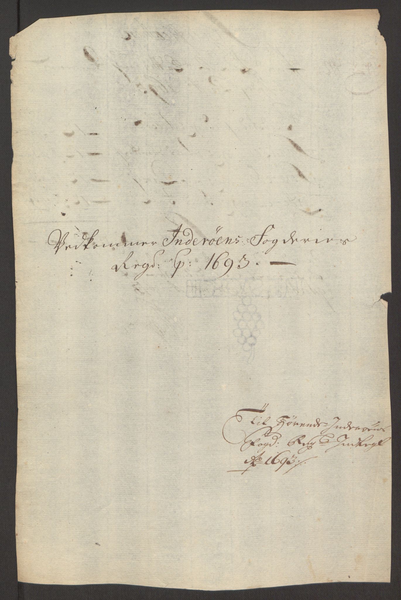 Rentekammeret inntil 1814, Reviderte regnskaper, Fogderegnskap, AV/RA-EA-4092/R63/L4308: Fogderegnskap Inderøy, 1692-1694, s. 510