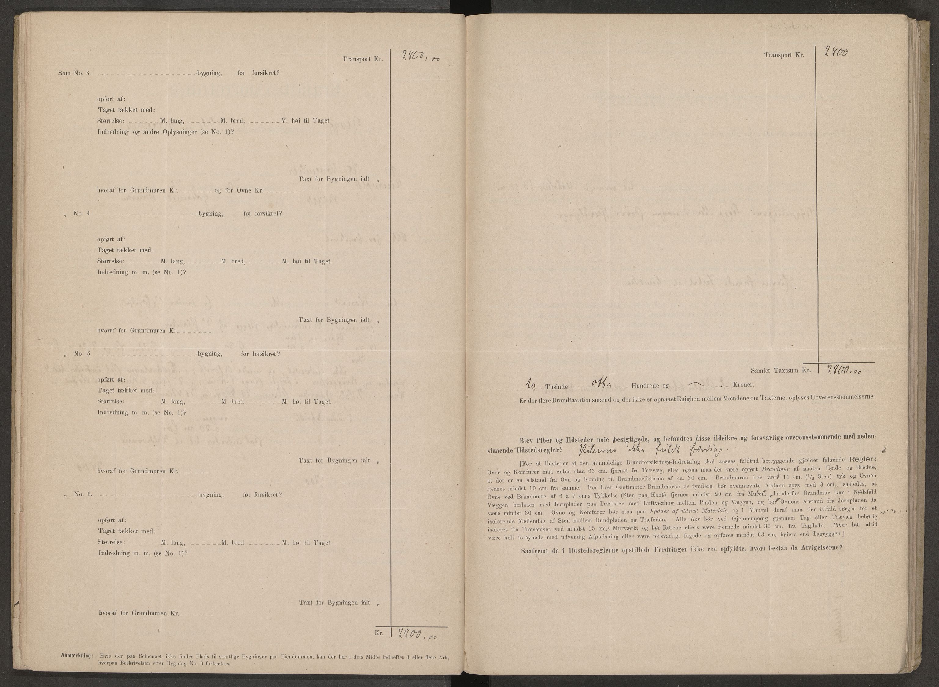 Norges brannkasse, branntakster Berg, SAO/A-11383/F/Fb/L0001: Branntakstprotokoll, 1890-1894