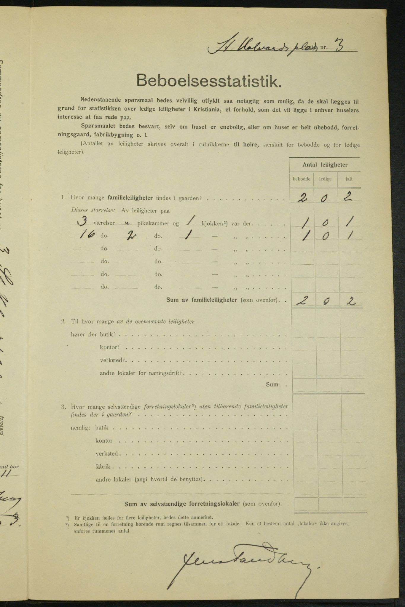 OBA, Kommunal folketelling 1.2.1915 for Kristiania, 1915, s. 87597