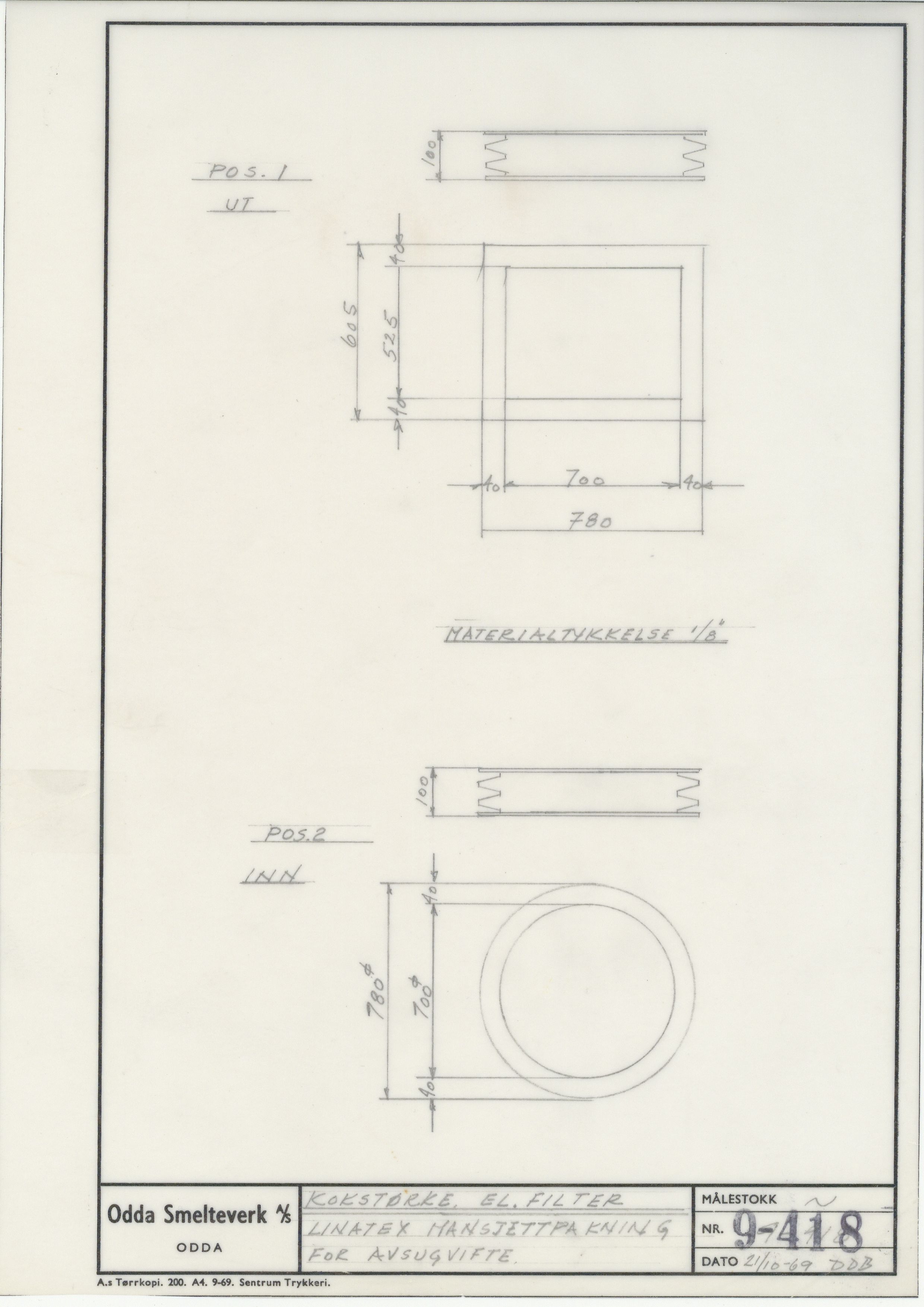 Odda smelteverk AS, KRAM/A-0157.1/T/Td/L0009: Gruppe 9. Blandingsrom og kokstørker, 1920-1970, s. 676