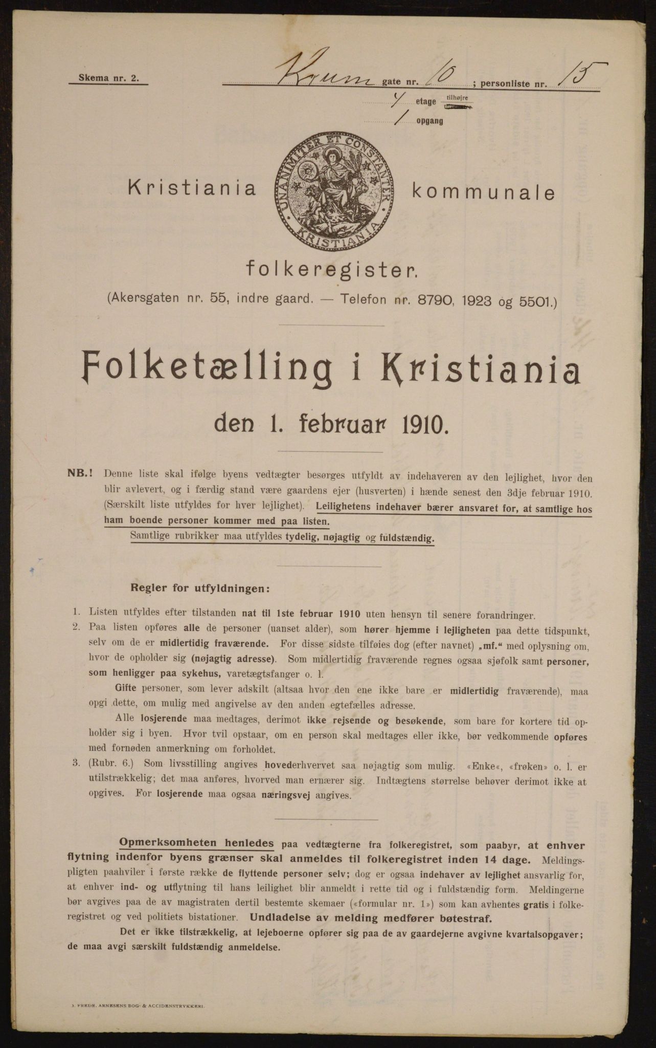 OBA, Kommunal folketelling 1.2.1910 for Kristiania, 1910, s. 53298