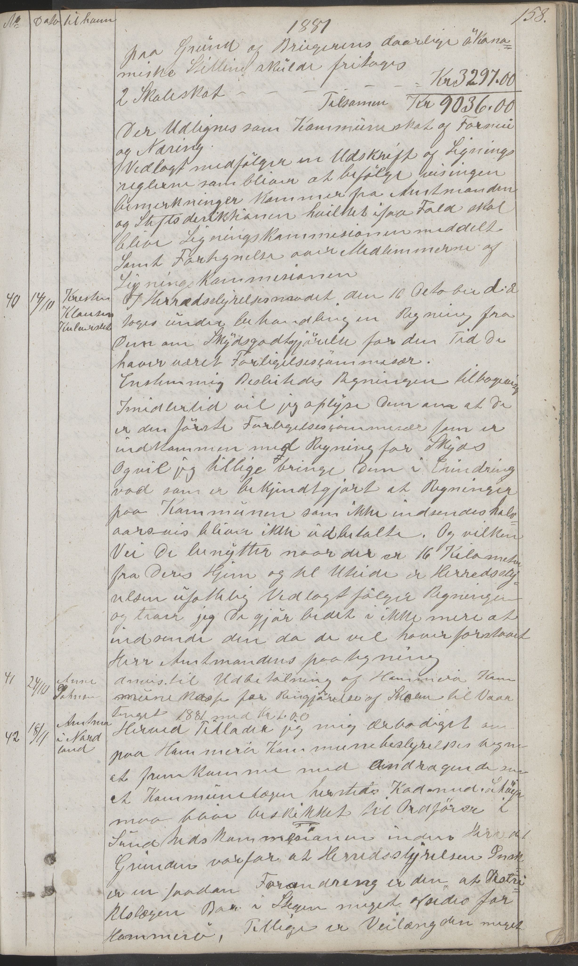 Hamarøy kommune. Formannskapet, AIN/K-18490.150/210/L0001: Protokoll, 1838-1900