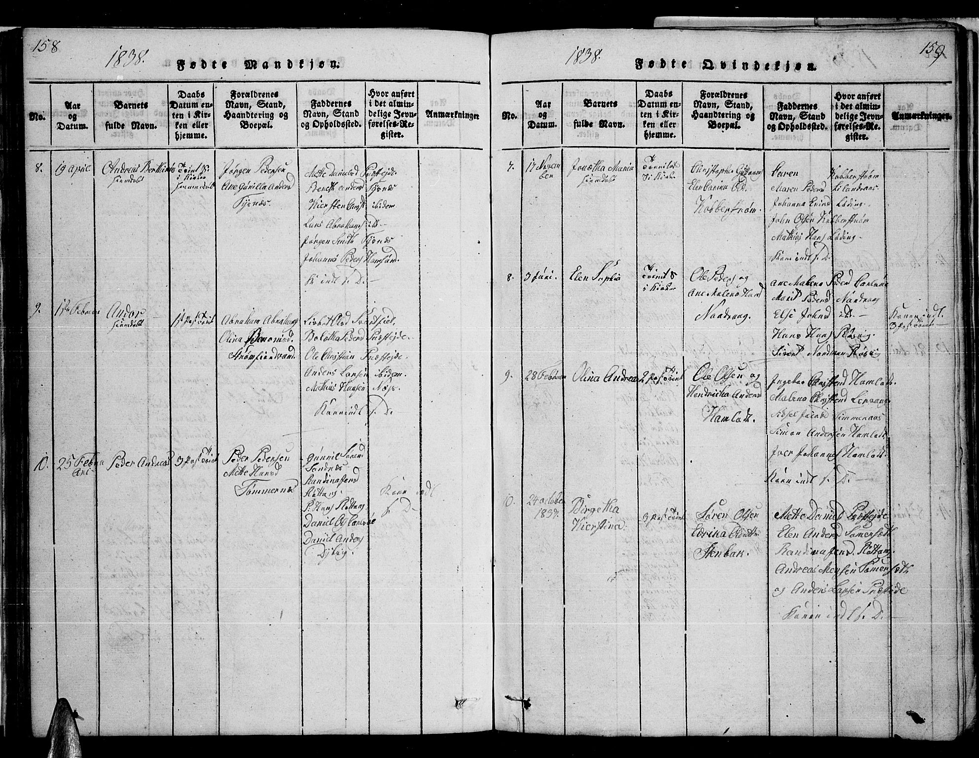 Ministerialprotokoller, klokkerbøker og fødselsregistre - Nordland, AV/SAT-A-1459/859/L0855: Klokkerbok nr. 859C01, 1821-1839, s. 160-161