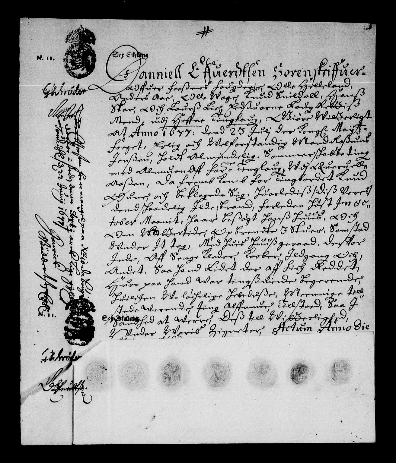 Rentekammeret inntil 1814, Reviderte regnskaper, Stiftamtstueregnskaper, Trondheim stiftamt og Nordland amt, AV/RA-EA-6044/R/Re/L0047: Trondheim stiftamt og Nordland amt, 1677