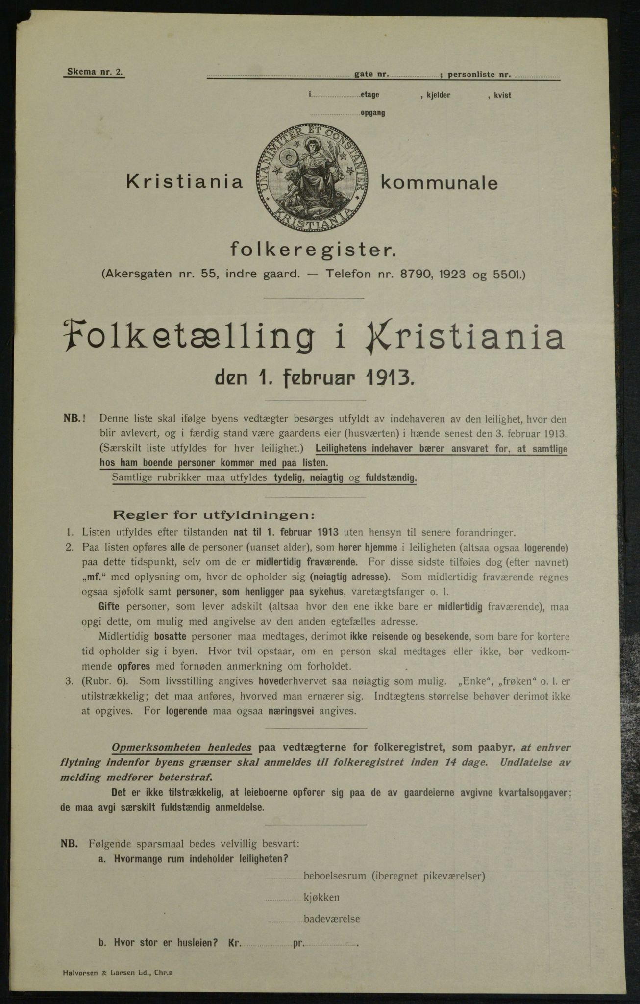 OBA, Kommunal folketelling 1.2.1913 for Kristiania, 1913, s. 6439
