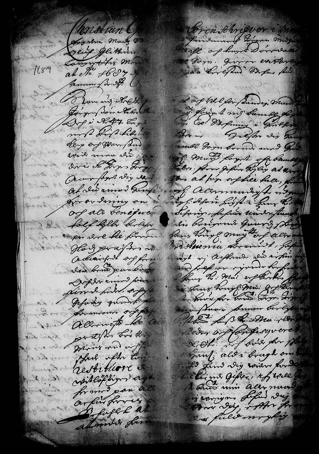 Stattholderembetet 1572-1771, RA/EA-2870/Af/L0001: Avskrifter av vedlegg til originale supplikker, nummerert i samsvar med supplikkbøkene, 1683-1687, s. 218