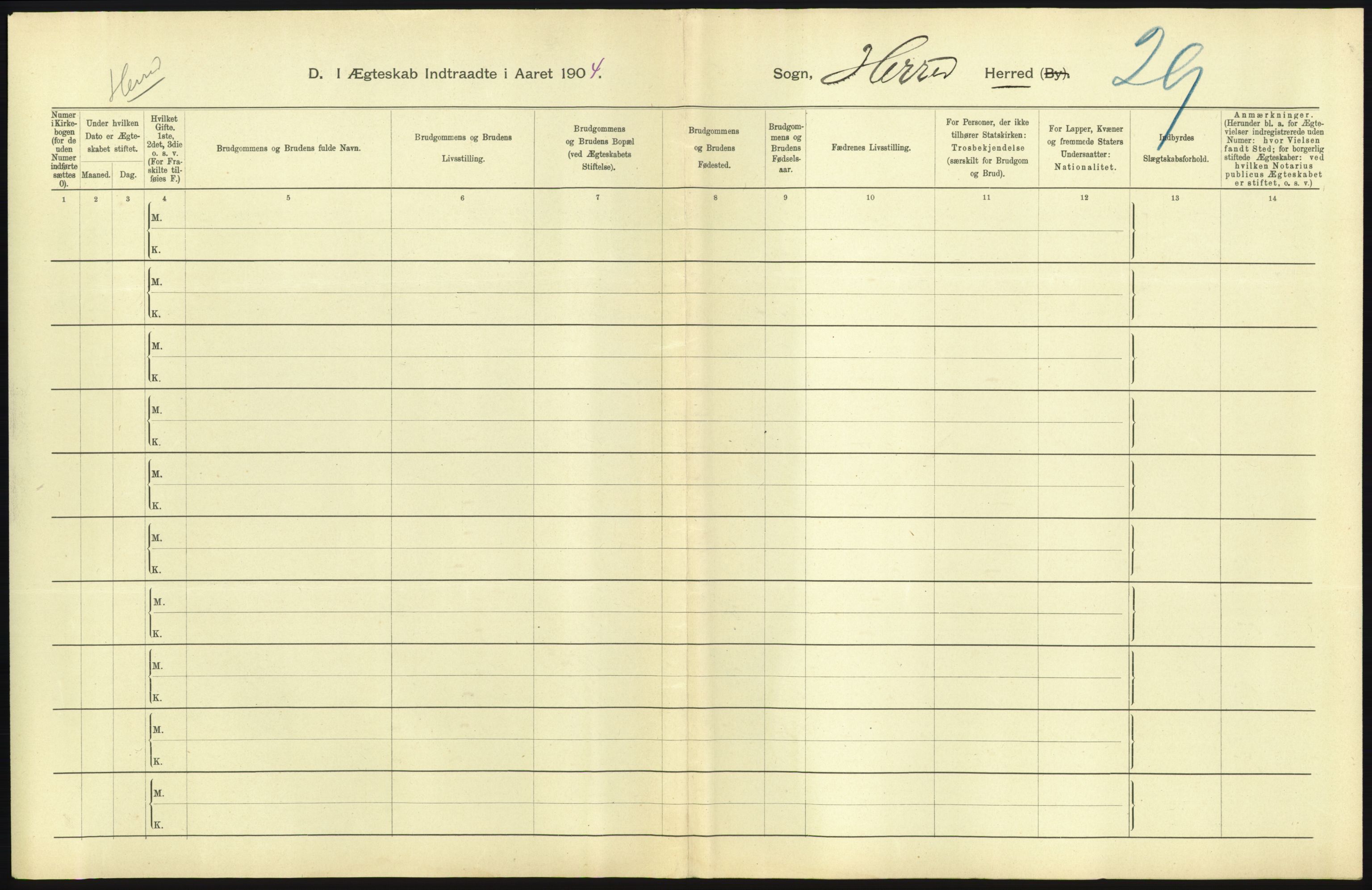 Statistisk sentralbyrå, Sosiodemografiske emner, Befolkning, AV/RA-S-2228/D/Df/Dfa/Dfab/L0011: Lister og Mandals amt: Fødte, gifte, døde, 1904, s. 421