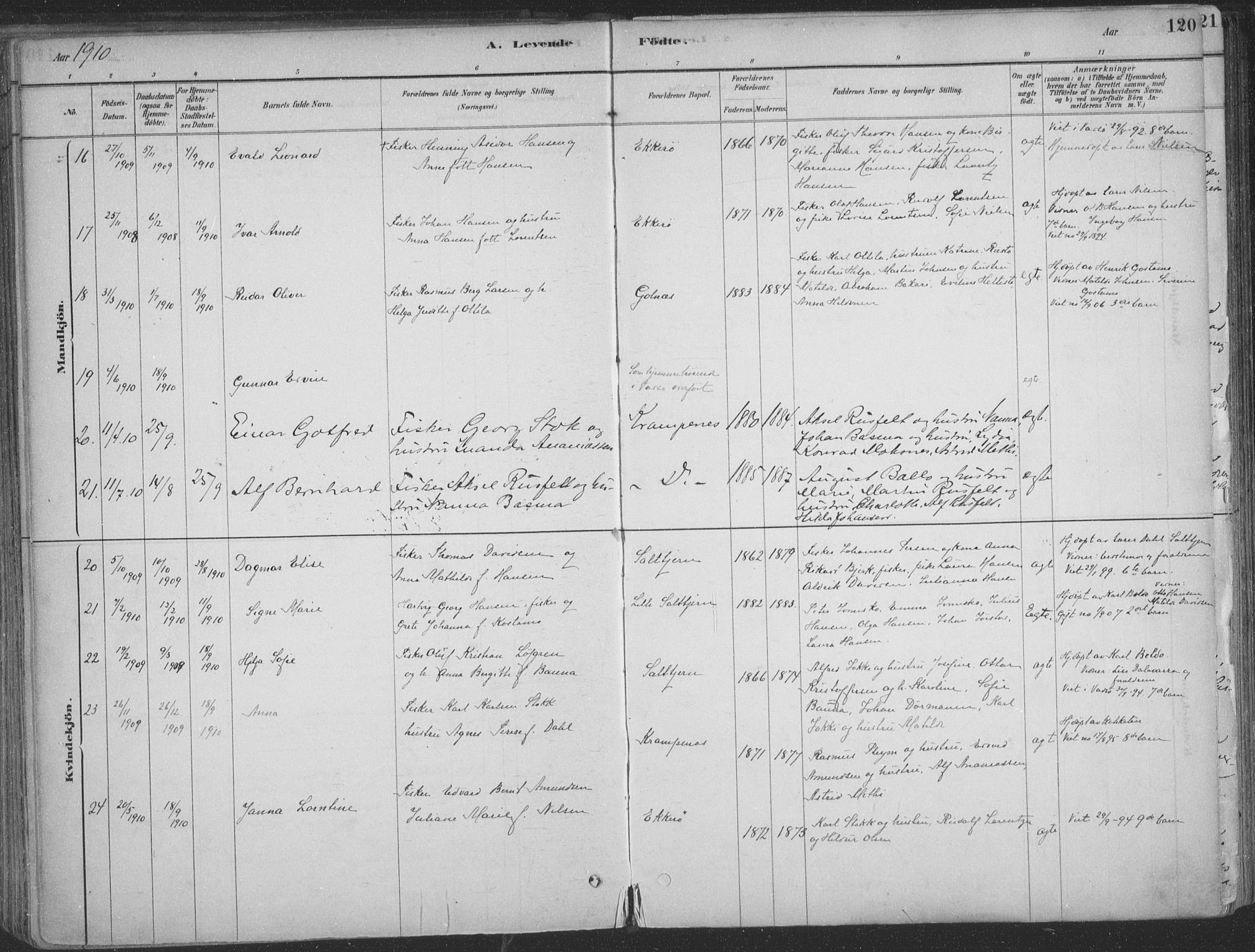 Vadsø sokneprestkontor, AV/SATØ-S-1325/H/Ha/L0009kirke: Ministerialbok nr. 9, 1881-1917, s. 120