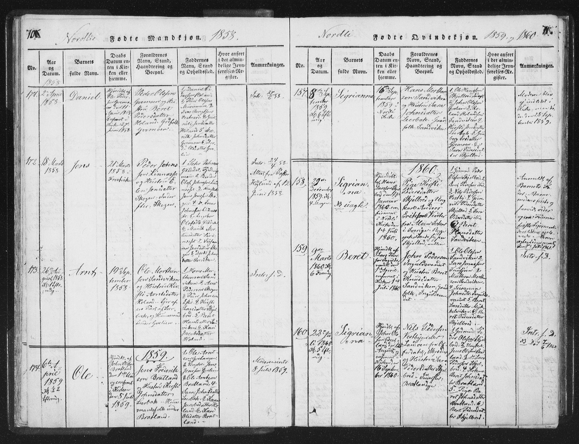Ministerialprotokoller, klokkerbøker og fødselsregistre - Nord-Trøndelag, SAT/A-1458/755/L0491: Ministerialbok nr. 755A01 /1, 1817-1864, s. 70-71