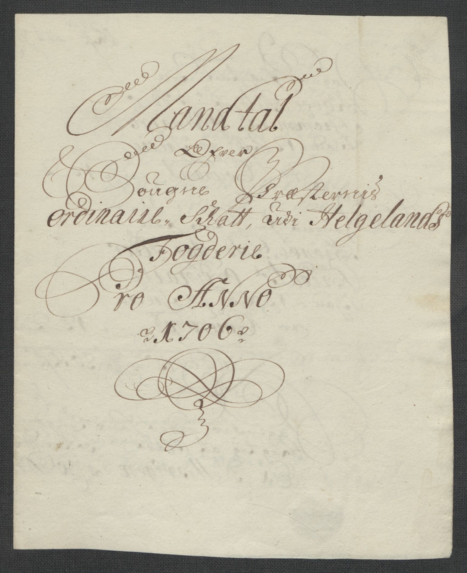 Rentekammeret inntil 1814, Reviderte regnskaper, Fogderegnskap, RA/EA-4092/R65/L4509: Fogderegnskap Helgeland, 1706-1707, s. 111