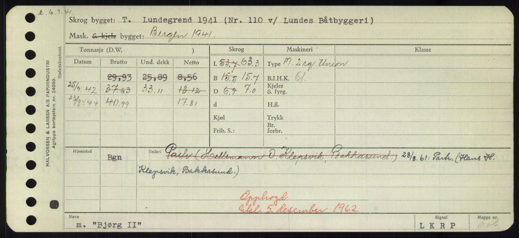 Sjøfartsdirektoratet med forløpere, Skipsmålingen, RA/S-1627/H/Hd/L0004: Fartøy, Bia-Boy, s. 163