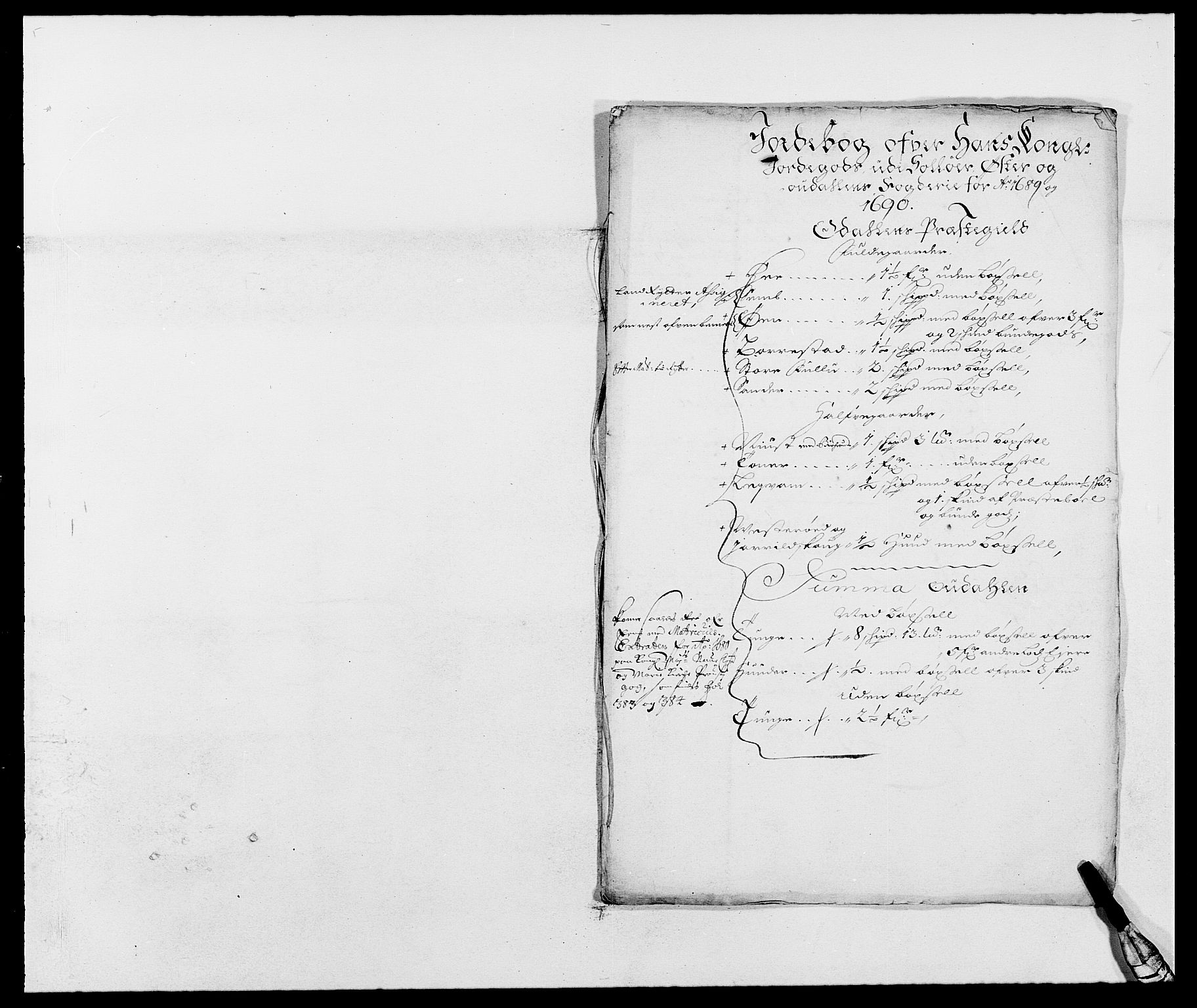 Rentekammeret inntil 1814, Reviderte regnskaper, Fogderegnskap, AV/RA-EA-4092/R13/L0827: Fogderegnskap Solør, Odal og Østerdal, 1689, s. 49