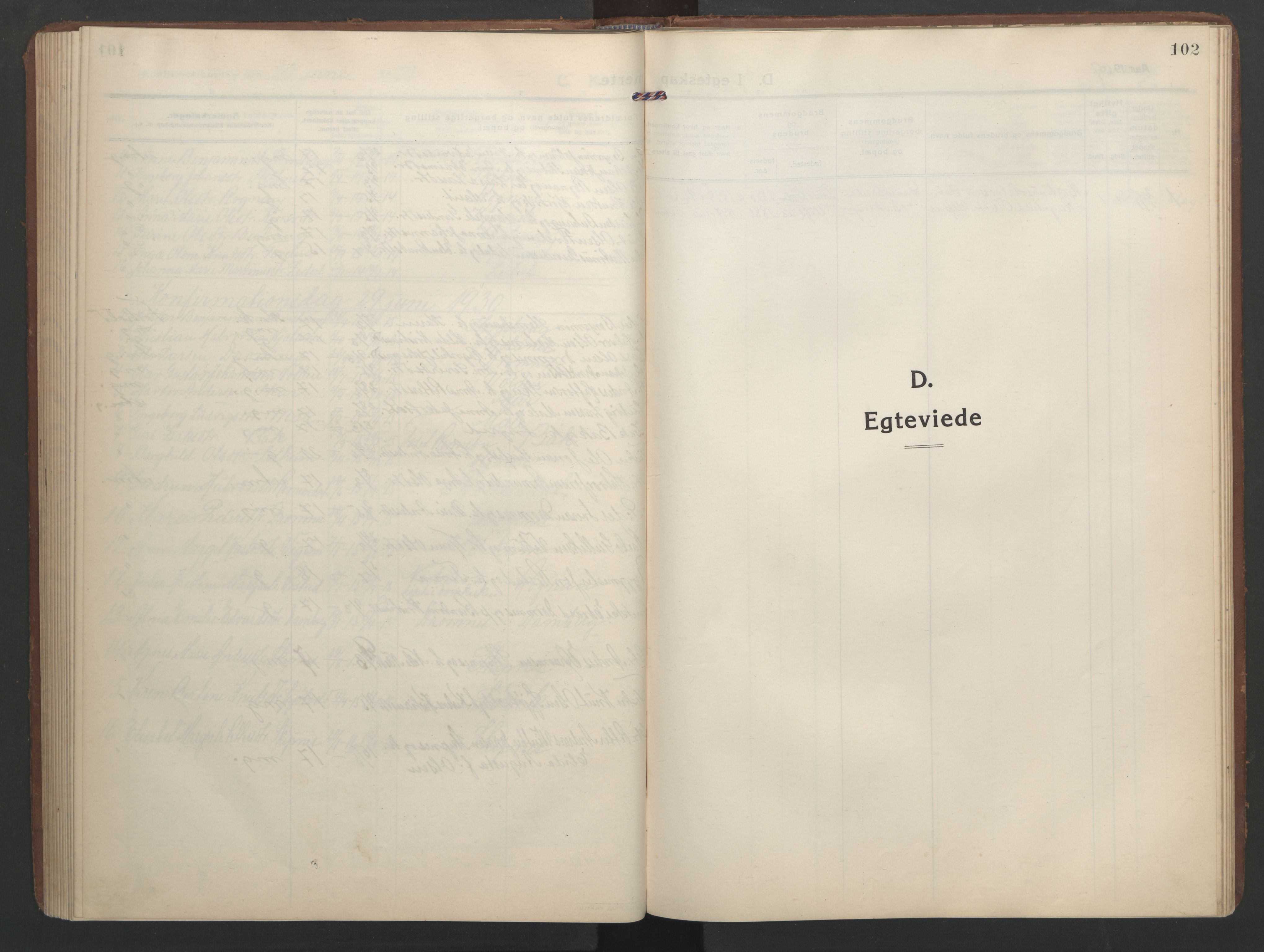 Ministerialprotokoller, klokkerbøker og fødselsregistre - Møre og Romsdal, AV/SAT-A-1454/579/L0919: Klokkerbok nr. 579C01, 1909-1957, s. 102