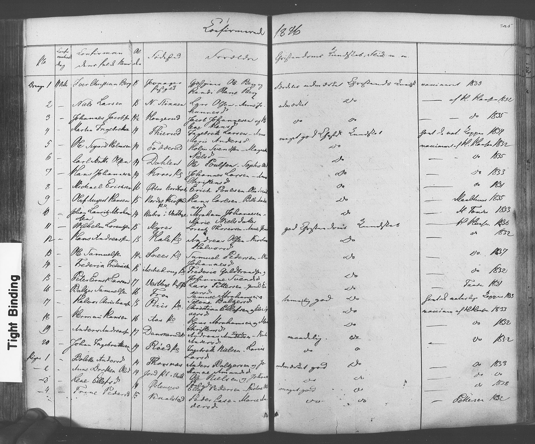 Ås prestekontor Kirkebøker, AV/SAO-A-10894/F/Fa/L0006: Ministerialbok nr. I 6, 1841-1853, s. 224-225