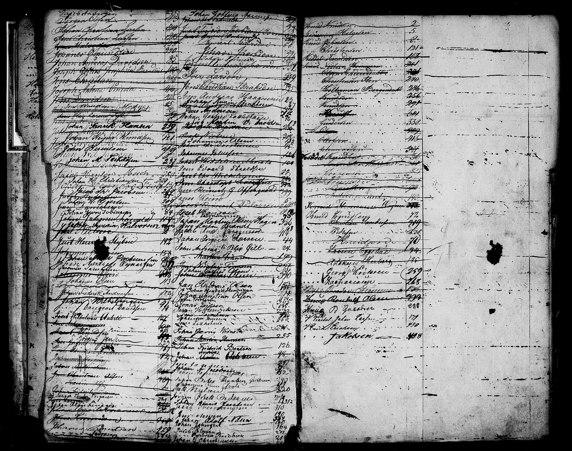 Kristiansand mønstringskrets, AV/SAK-2031-0015/F/Fb/L0001: Hovedrulle Kristiansand by nr 1-436, rode 1-6, med register, H-3, 1817-1841, s. 11