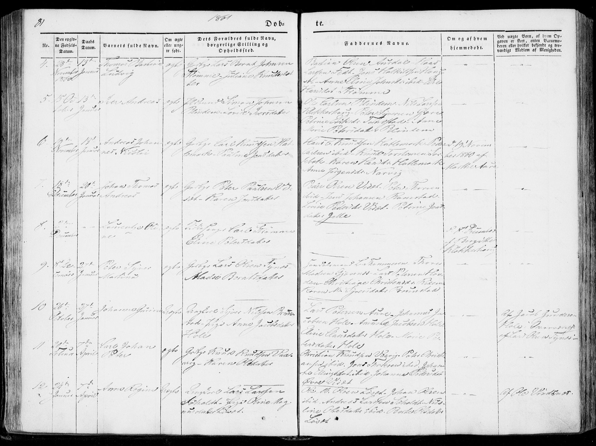 Ministerialprotokoller, klokkerbøker og fødselsregistre - Møre og Romsdal, AV/SAT-A-1454/522/L0313: Ministerialbok nr. 522A08, 1852-1862, s. 81