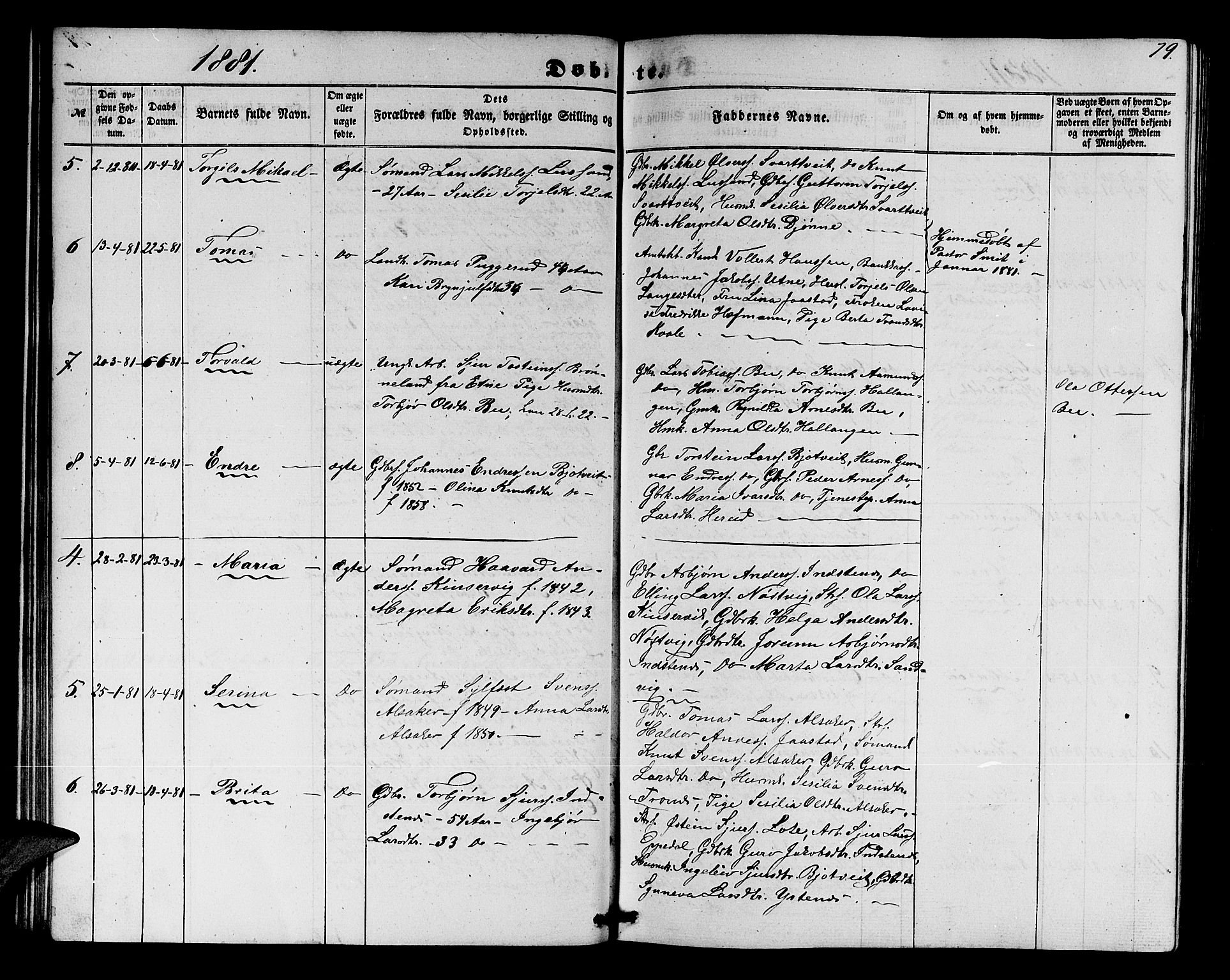 Ullensvang sokneprestembete, AV/SAB-A-78701/H/Hab: Klokkerbok nr. E 6, 1857-1886, s. 79