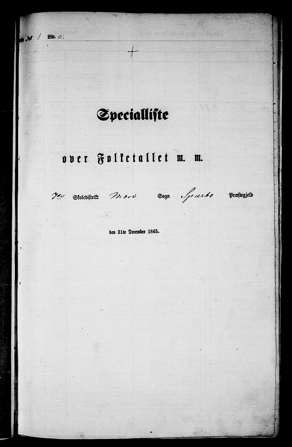 RA, Folketelling 1865 for 1731P Sparbu prestegjeld, 1865, s. 12