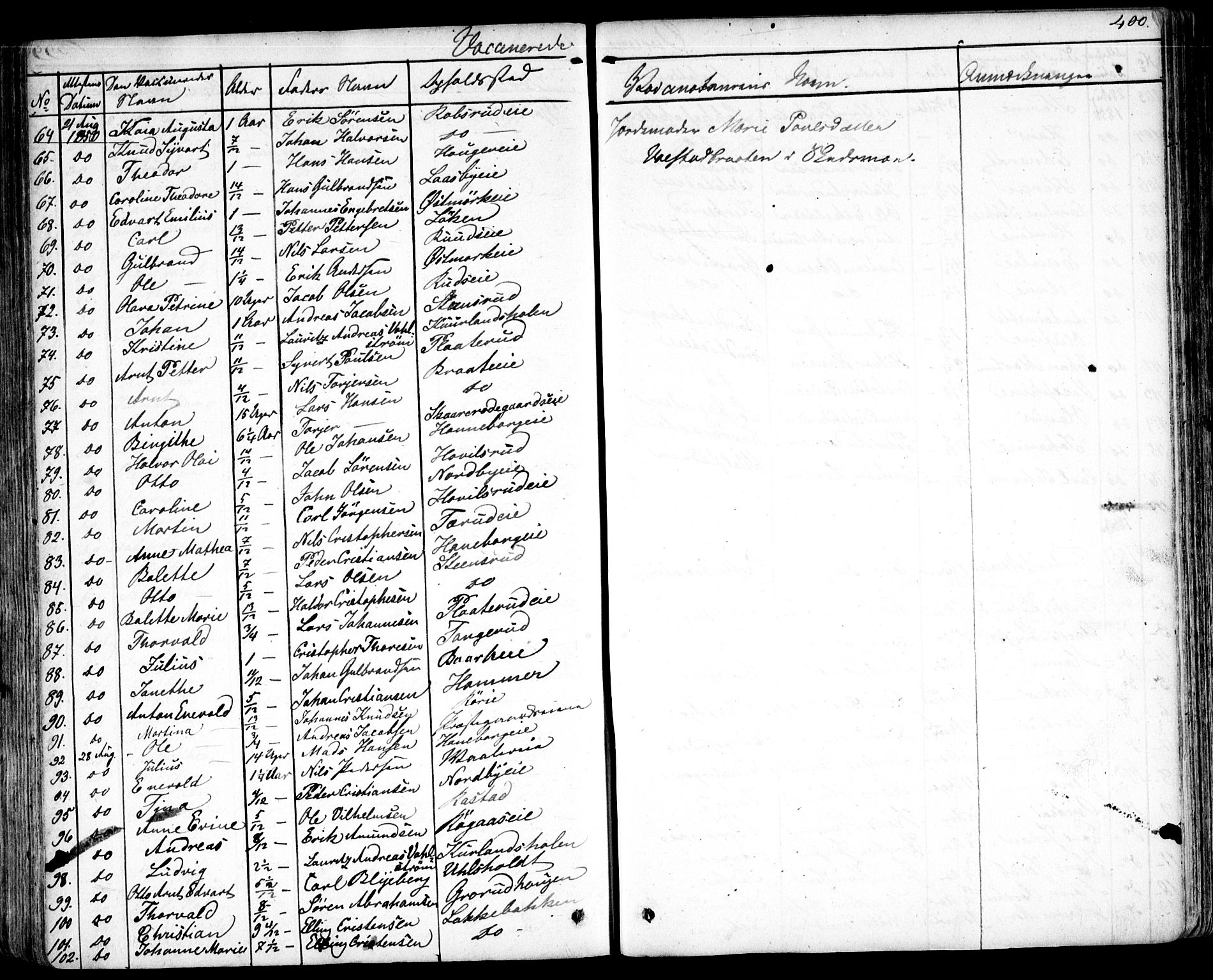 Skedsmo prestekontor Kirkebøker, AV/SAO-A-10033a/F/Fa/L0009: Ministerialbok nr. I 9, 1830-1853, s. 400
