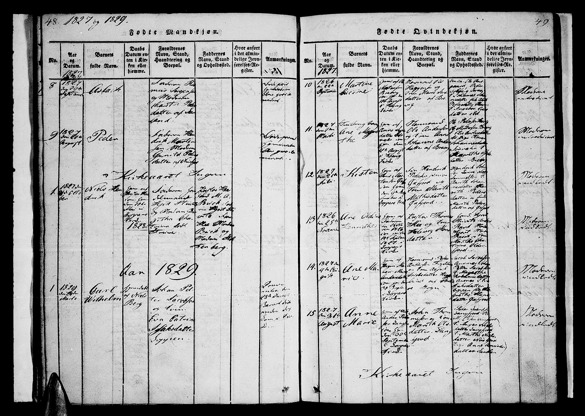Loppa sokneprestkontor, AV/SATØ-S-1339/H/Ha/L0003kirke: Ministerialbok nr. 3, 1820-1848, s. 48-49