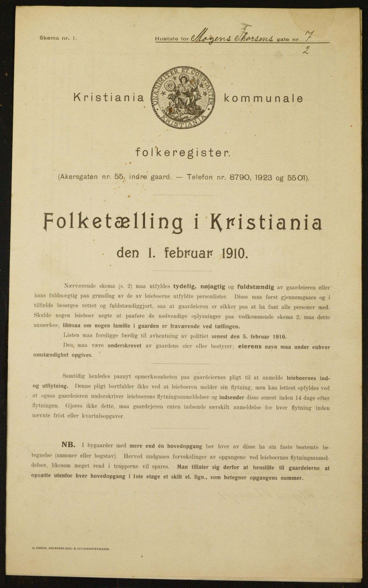 OBA, Kommunal folketelling 1.2.1910 for Kristiania, 1910, s. 63475