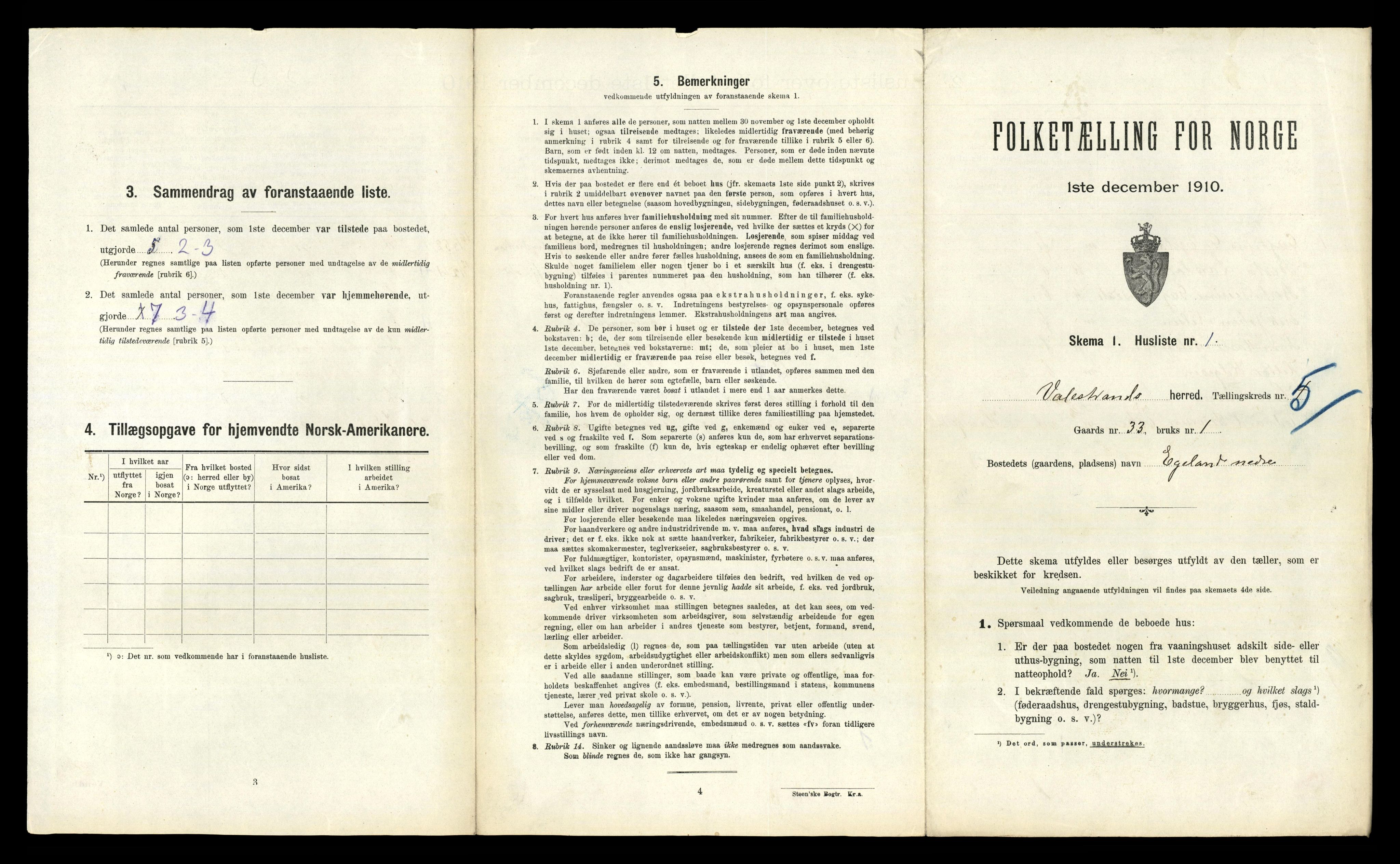 RA, Folketelling 1910 for 1217 Valestrand herred, 1910, s. 316