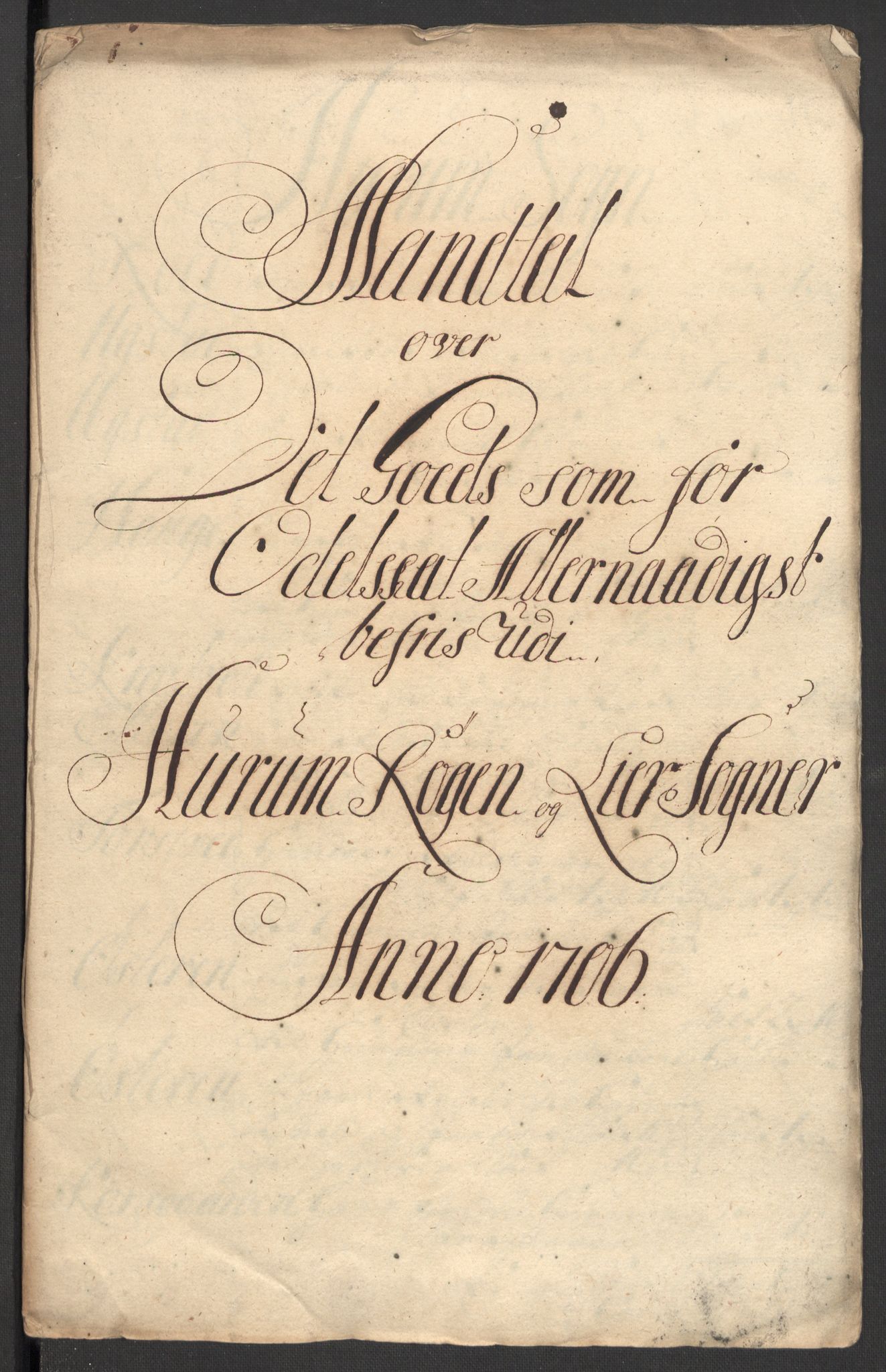 Rentekammeret inntil 1814, Reviderte regnskaper, Fogderegnskap, AV/RA-EA-4092/R30/L1701: Fogderegnskap Hurum, Røyken, Eiker og Lier, 1706-1707, s. 136
