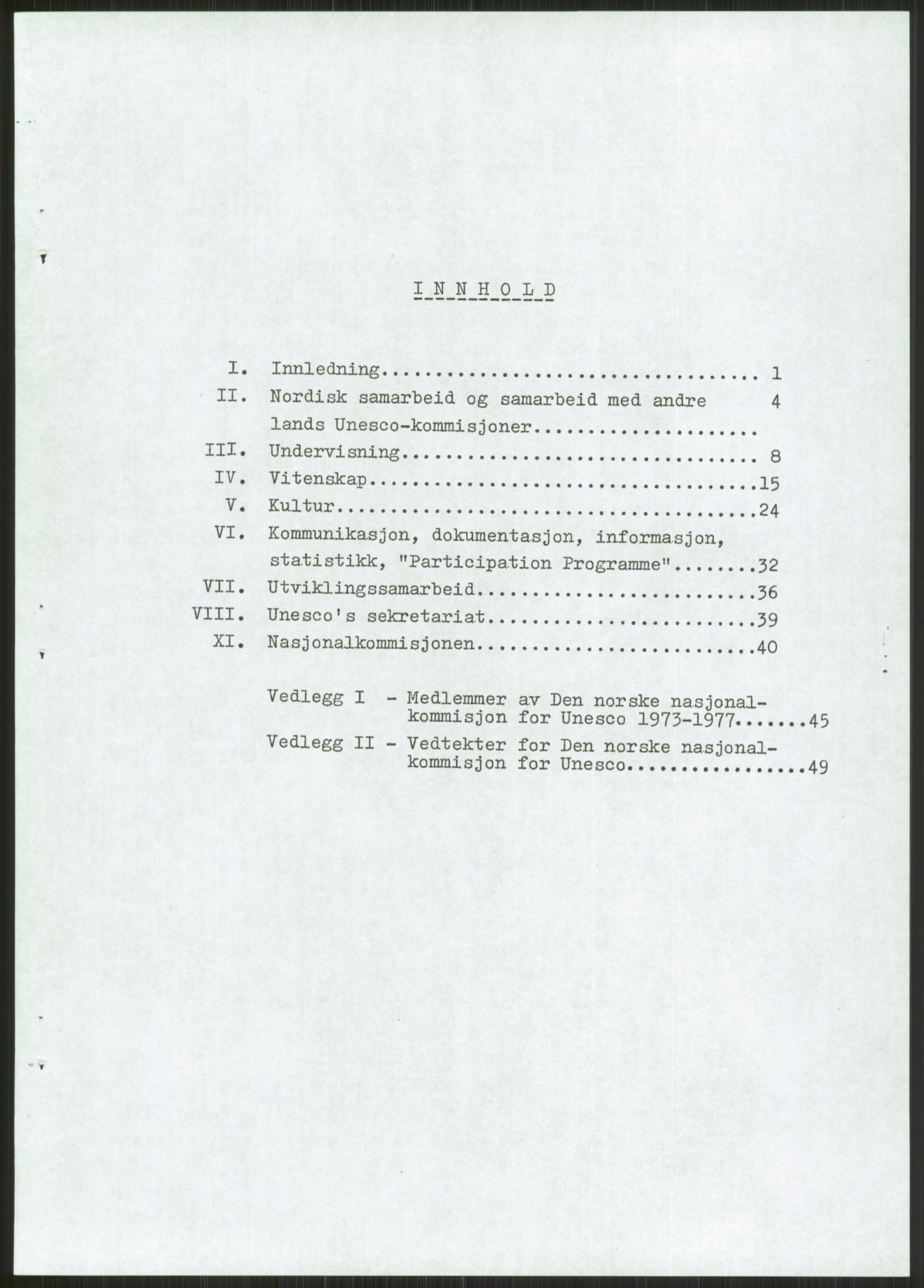 Den norske nasjonalkommisjonen for UNESCO, RA/S-1730/A/Ad/L0001: --, 1953-1981