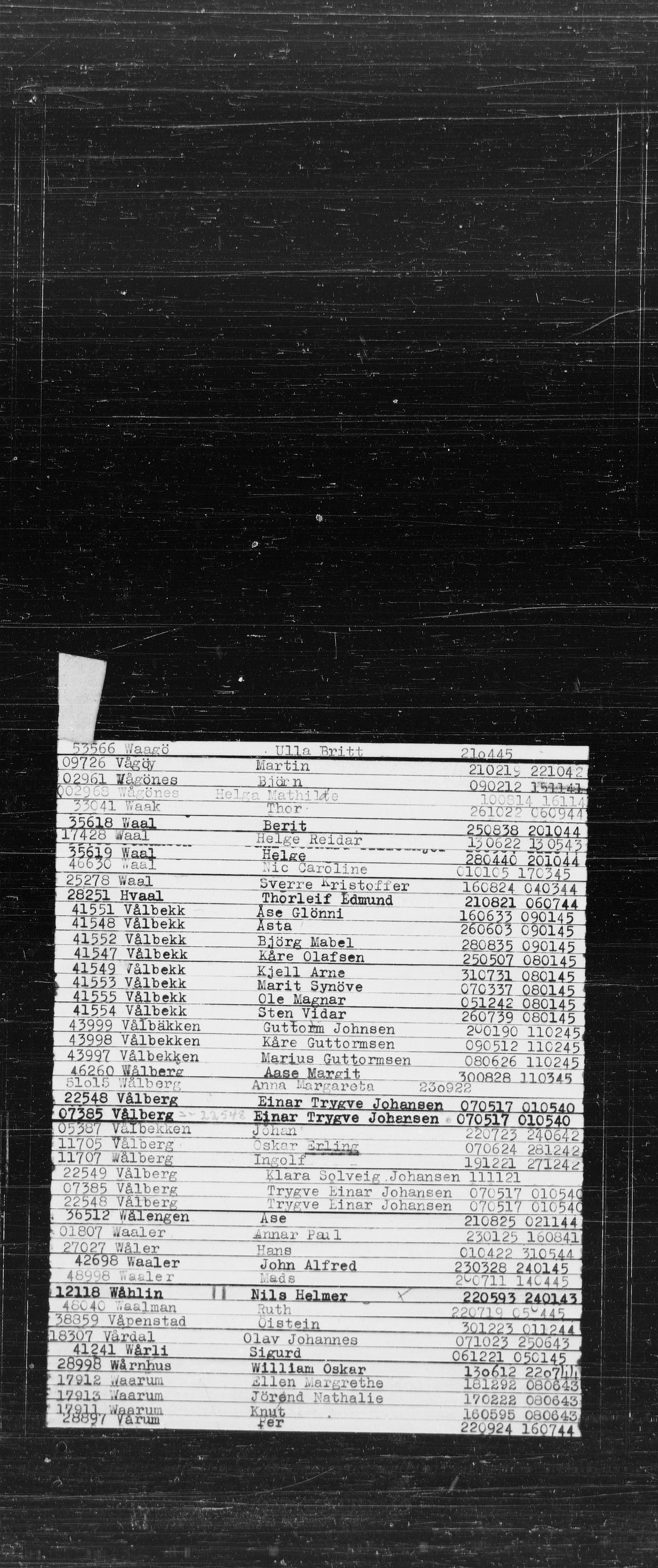 Den Kgl. Norske Legasjons Flyktningskontor, RA/S-6753/V/Va/L0022: Kjesäterkartoteket.  Alfabetisk register, A-Å., 1940-1945, s. 905